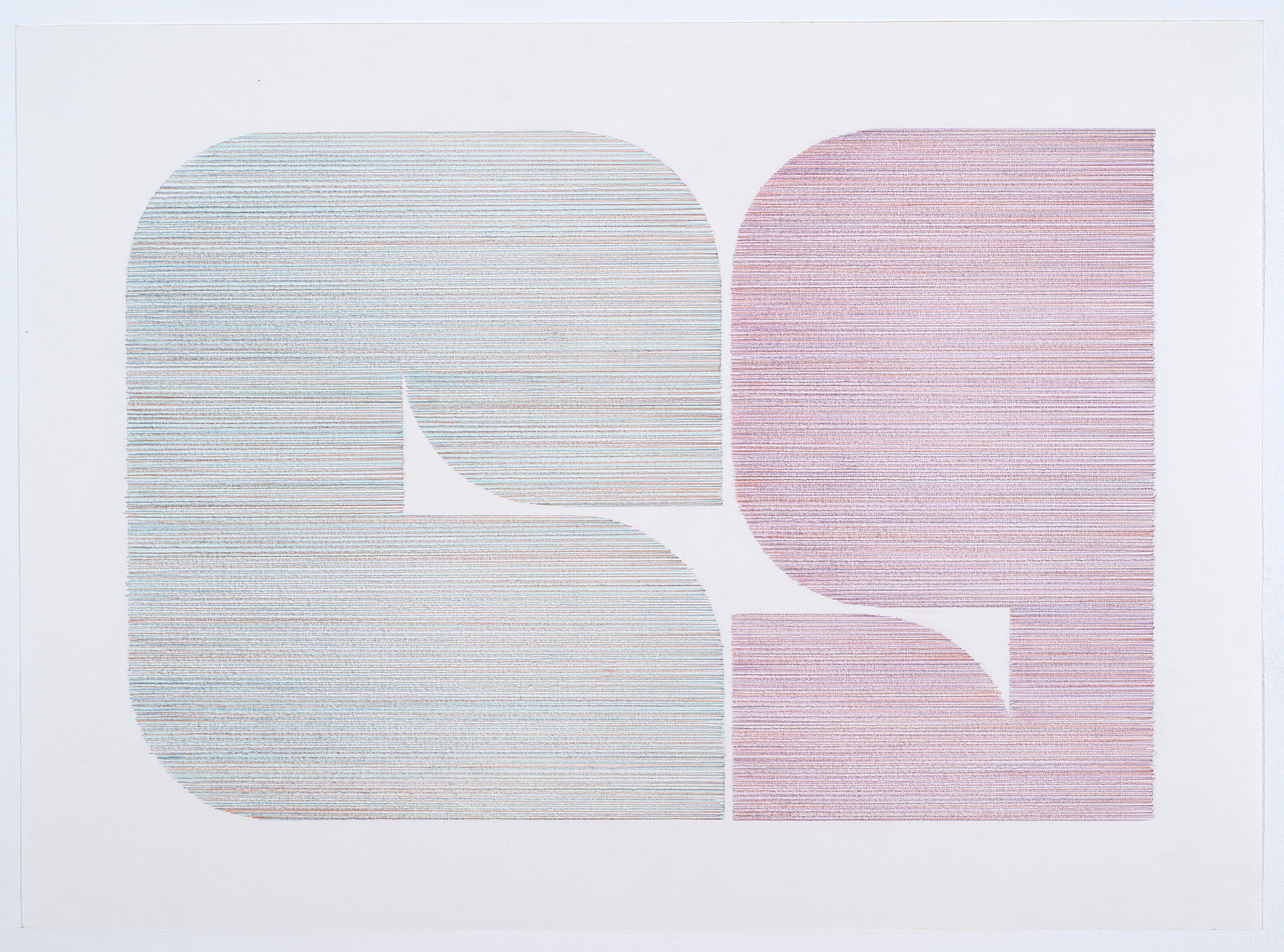 Contrapuntal 4, 2024 -coloured pencil on 315g Heritage paper - 50 x 68.5 cm