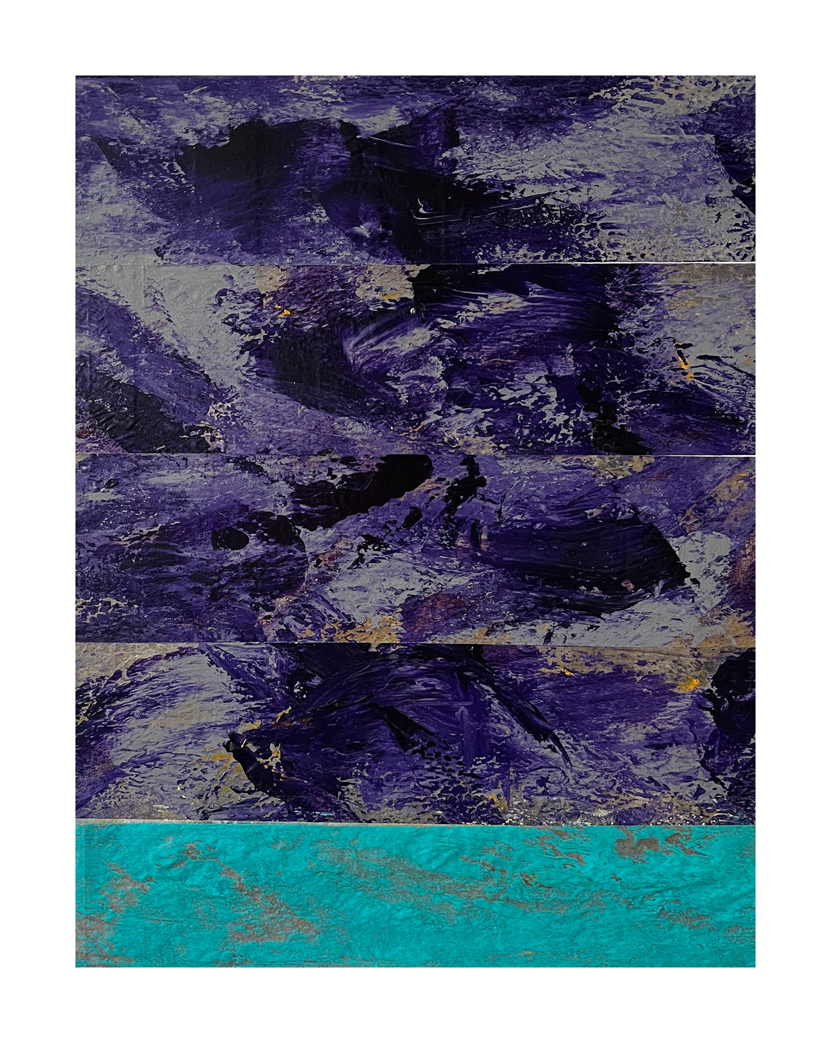 Sad Wind, 2026- ink on glassine on reclaimed plywood - 29 x 22.5 cm