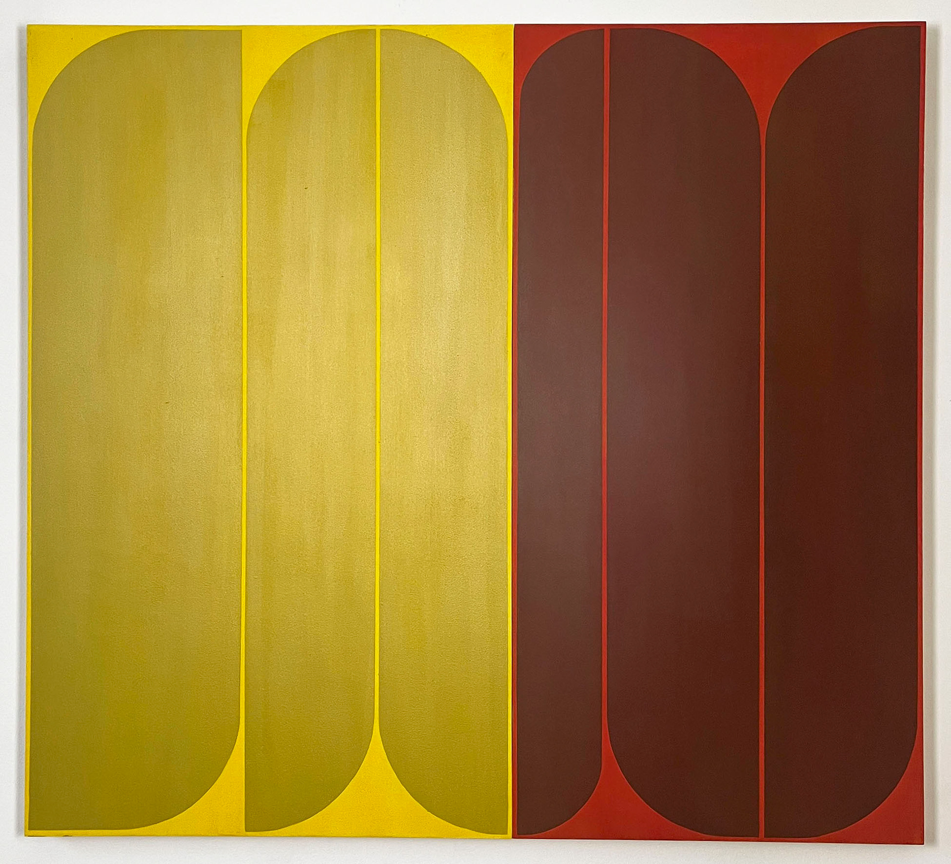 Play it Again (diptych), 2023 - acrylic on plywood panels, 100 x 110 cm