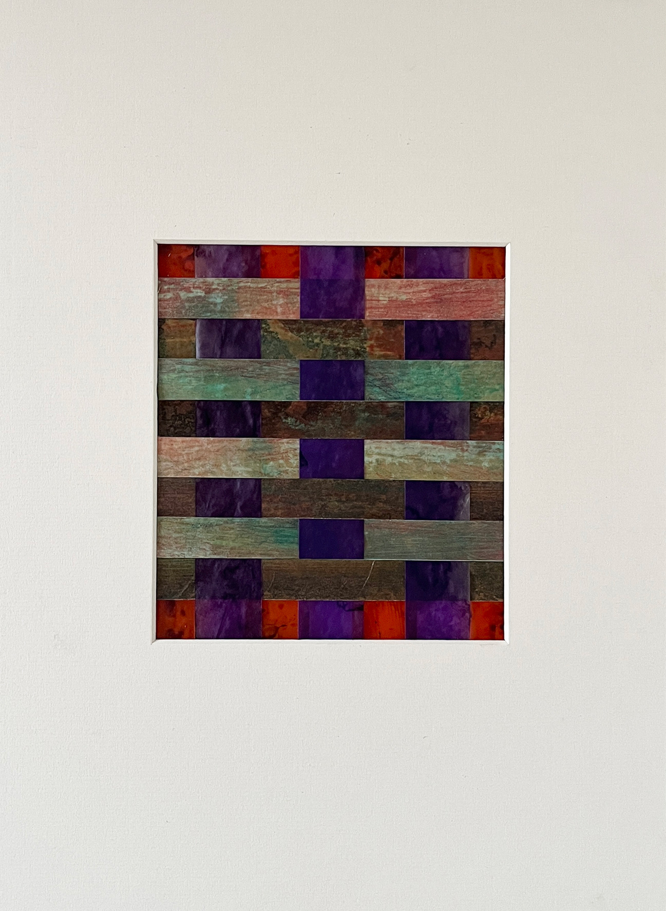 Woven Drawing 1 - ink on glassine & soft pastel on Heritage Paper with coloured pencil - 40 x 30 cm