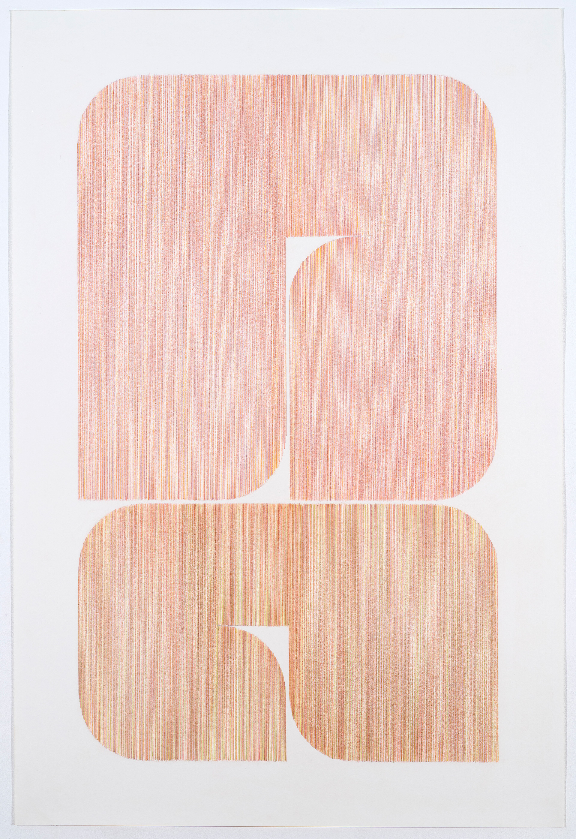 Contrapuntal 3, 2024 - coloured pencil on 315g Heritage paper - 100 x 68.5 cm