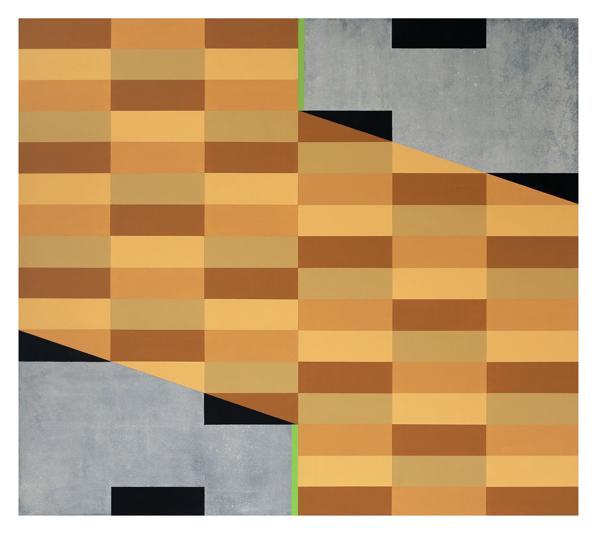 Side Step, 2015 - acrylic on board, 80 x 90 cm