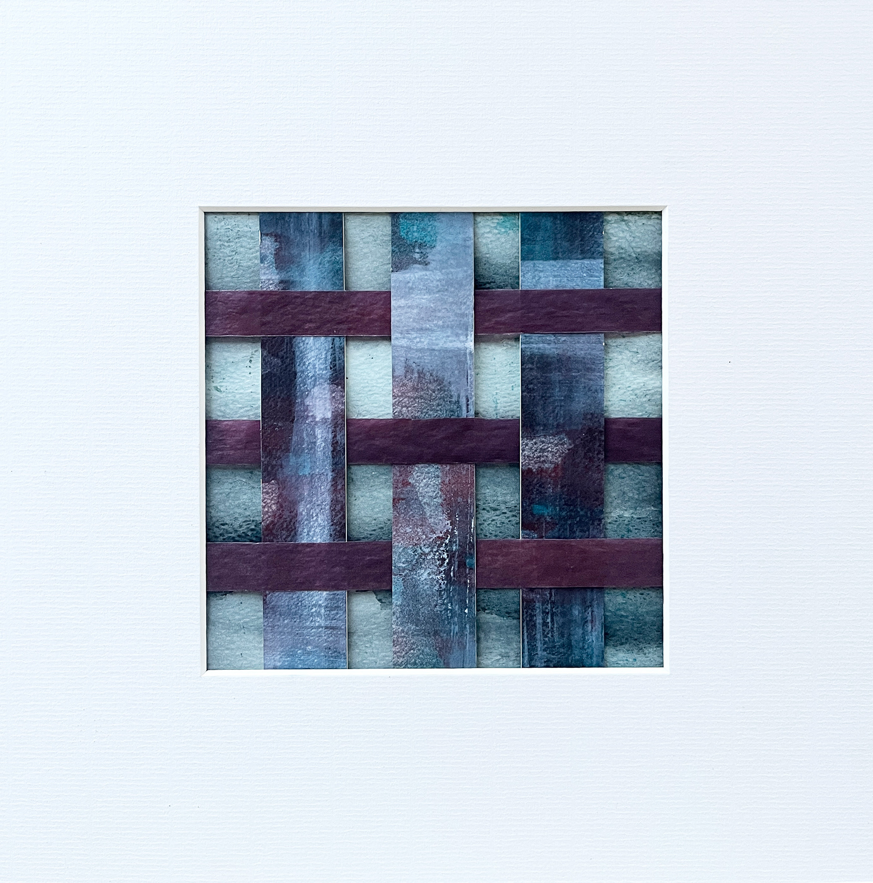 Woven Drawing 13 - ink on glassine & ink on Heritage paper - 30 x 30 cm