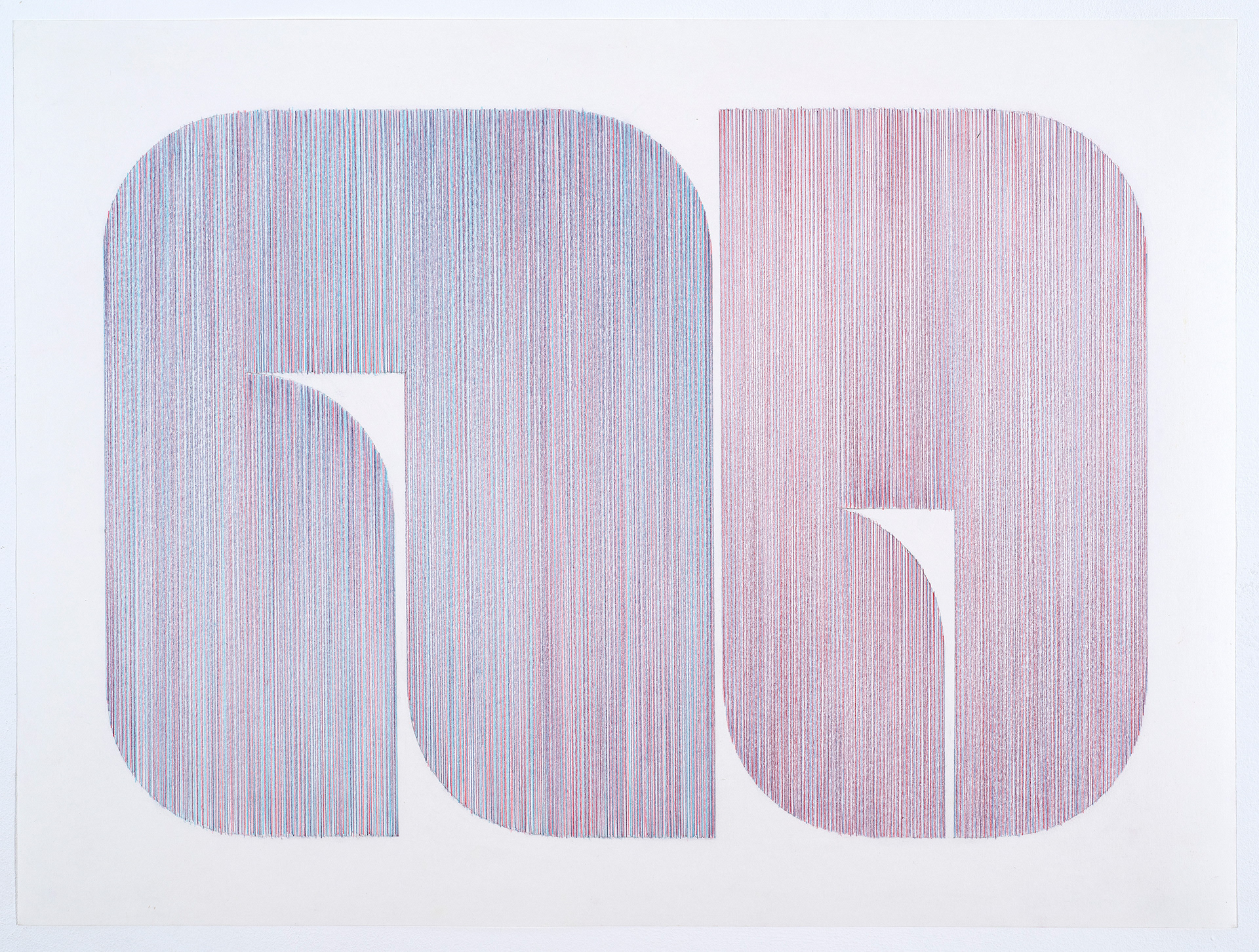 Contrapuntal 6, 2024 - coloured pencil on 315g Heritage paper - 51 x 68 cm