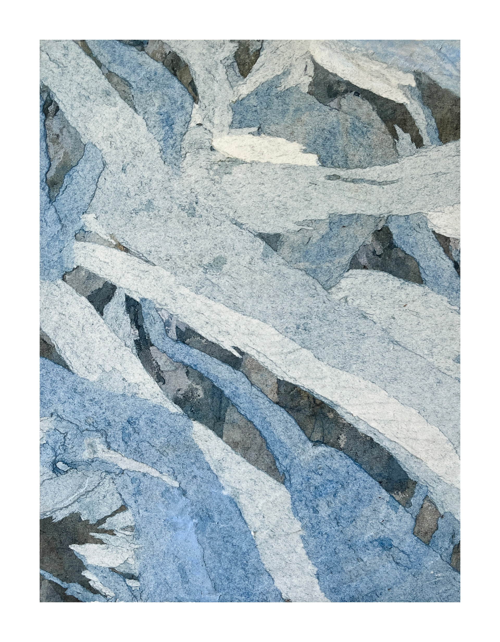 Overwhelm - graphite & soft pastel on Japanese paper on panel - 43 x 33 cm (framed)