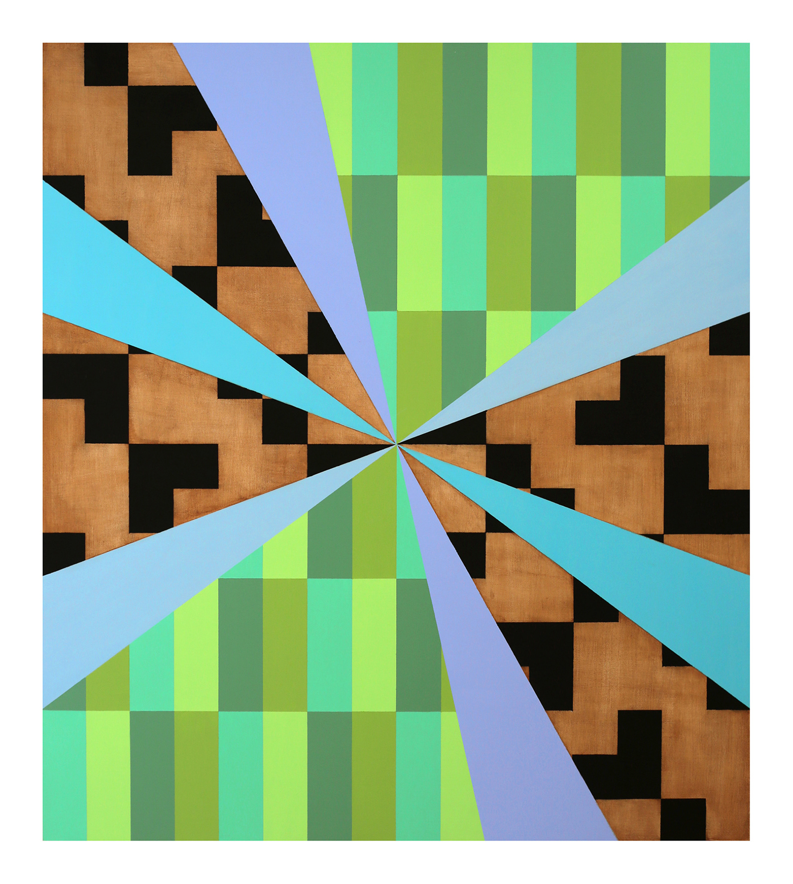 Echo of Forgotten Thoughts, 2015 - ink & acrylic on board - 90 x 80 cm 