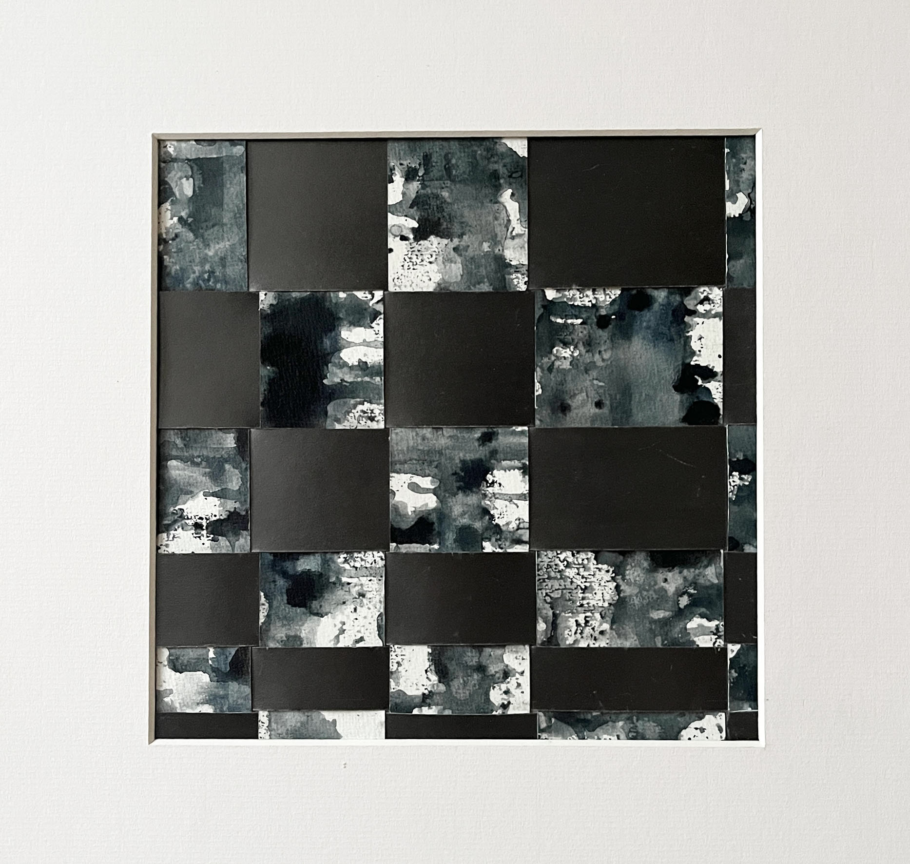 Woven Drawing 16 - ink on watercolour paper & graphite on Heritage paper - 30 x 30 cm