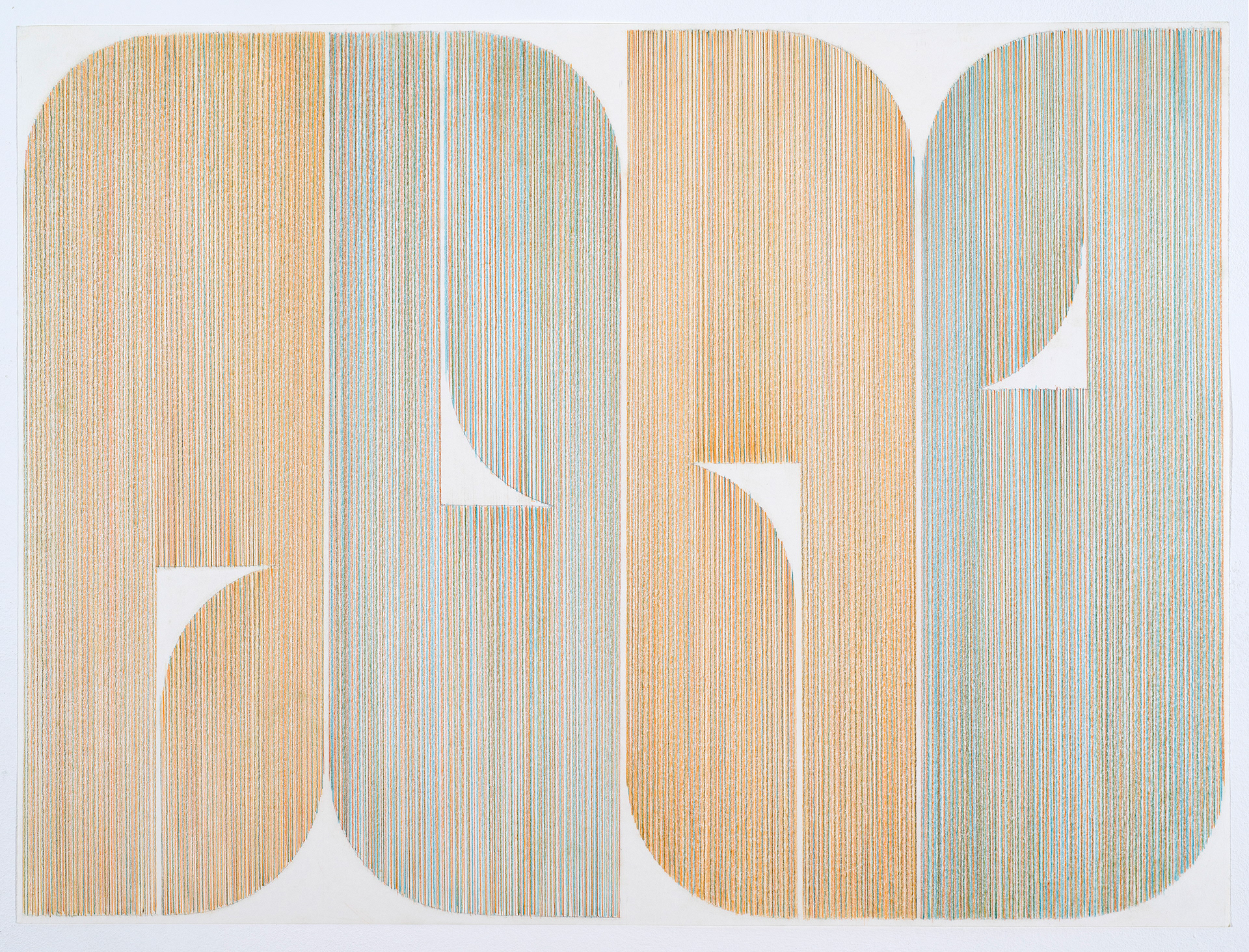 Contrapuntal 7, 2024 - coloured pencil on 315g Heritage paper - 51 x 68 cm