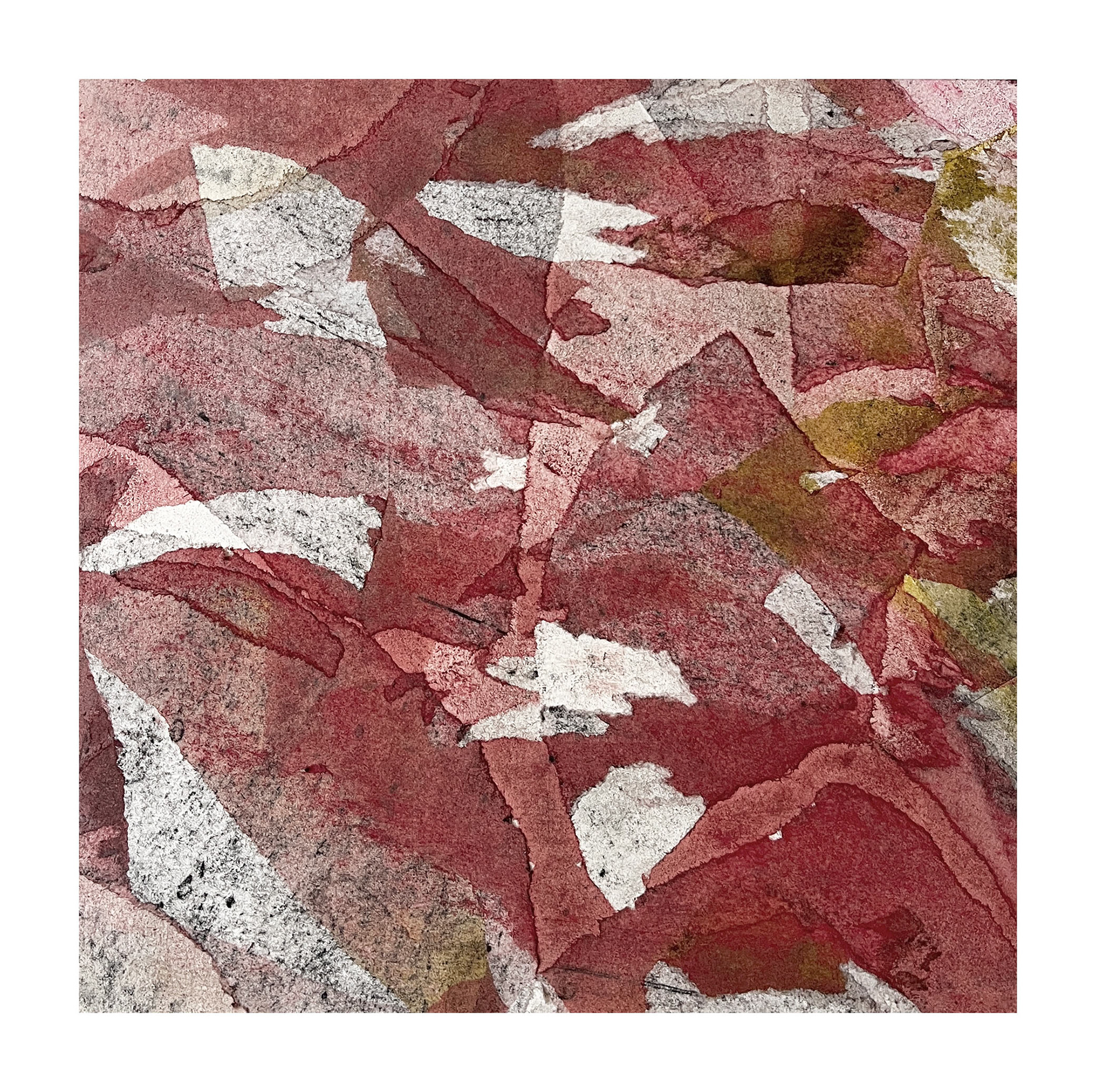 Divided, 2026 - graphite & soft pastel on rice paper on Heritage paper - 23 x 23 cm