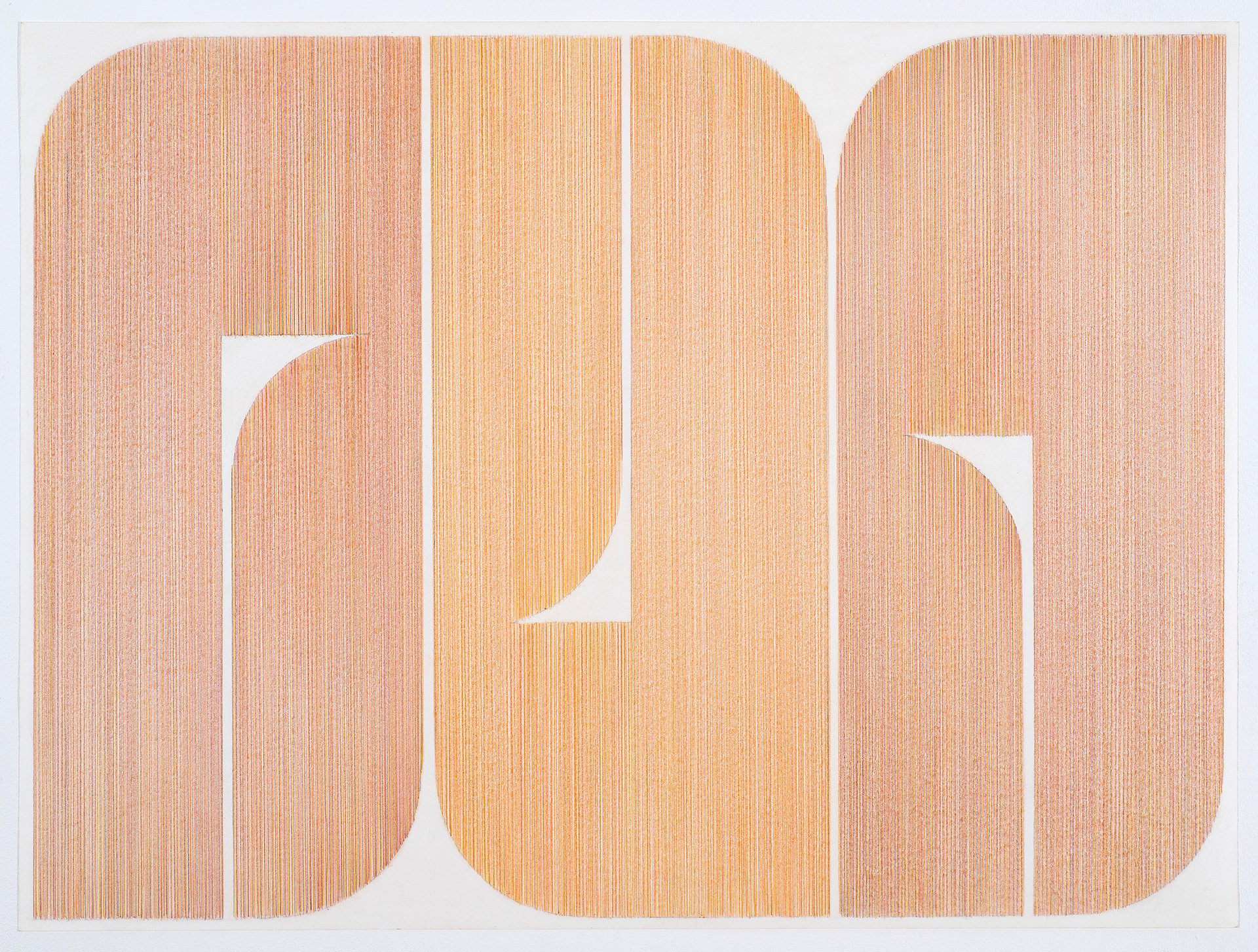 Contrapuntal 12, 2024 - coloured pencil on 315g Heritage paper - 51 x 68.5 cm