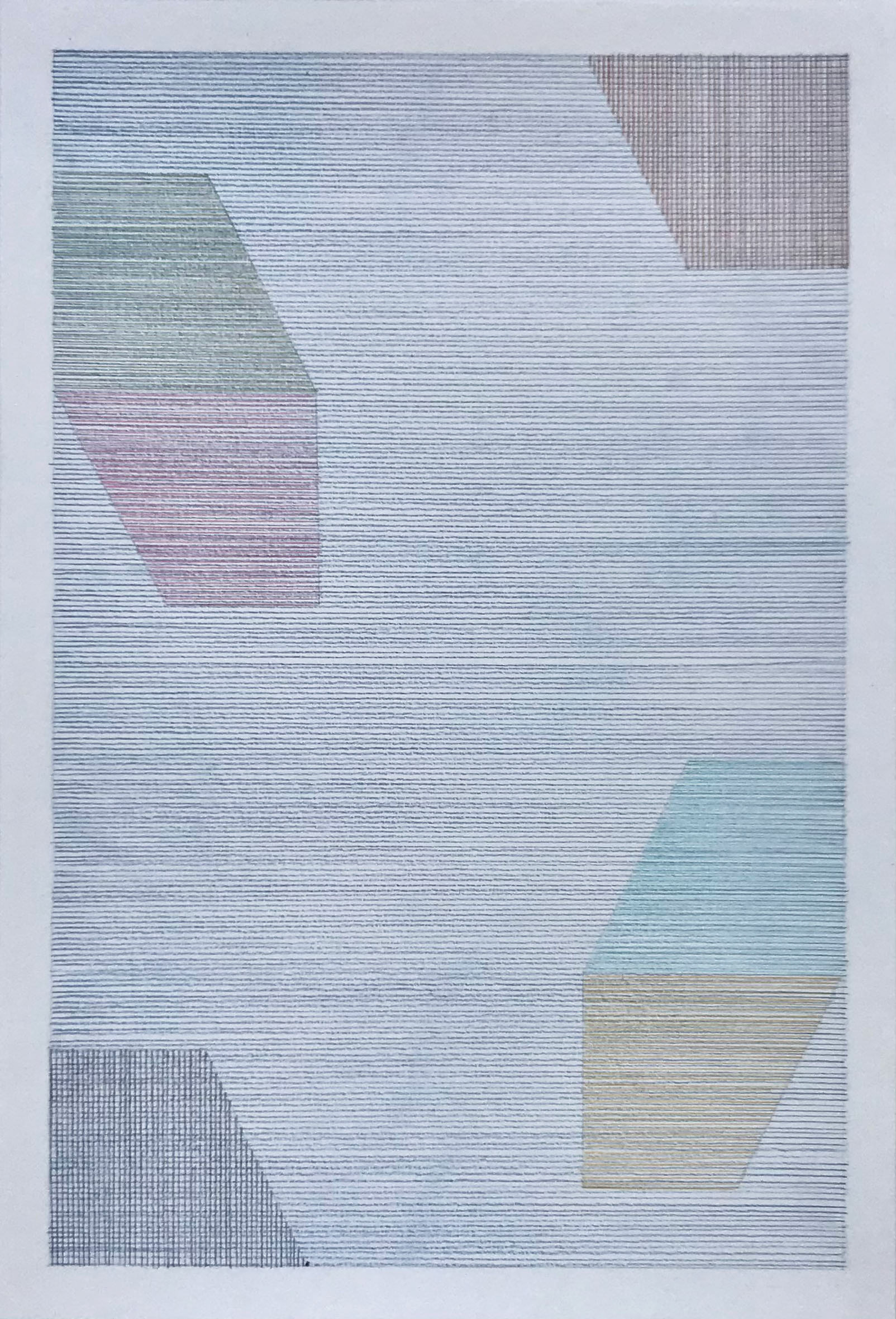 Punctuate 7, 2021 - coloured pencil on 315g Heritage paper - 50 x 34 cm