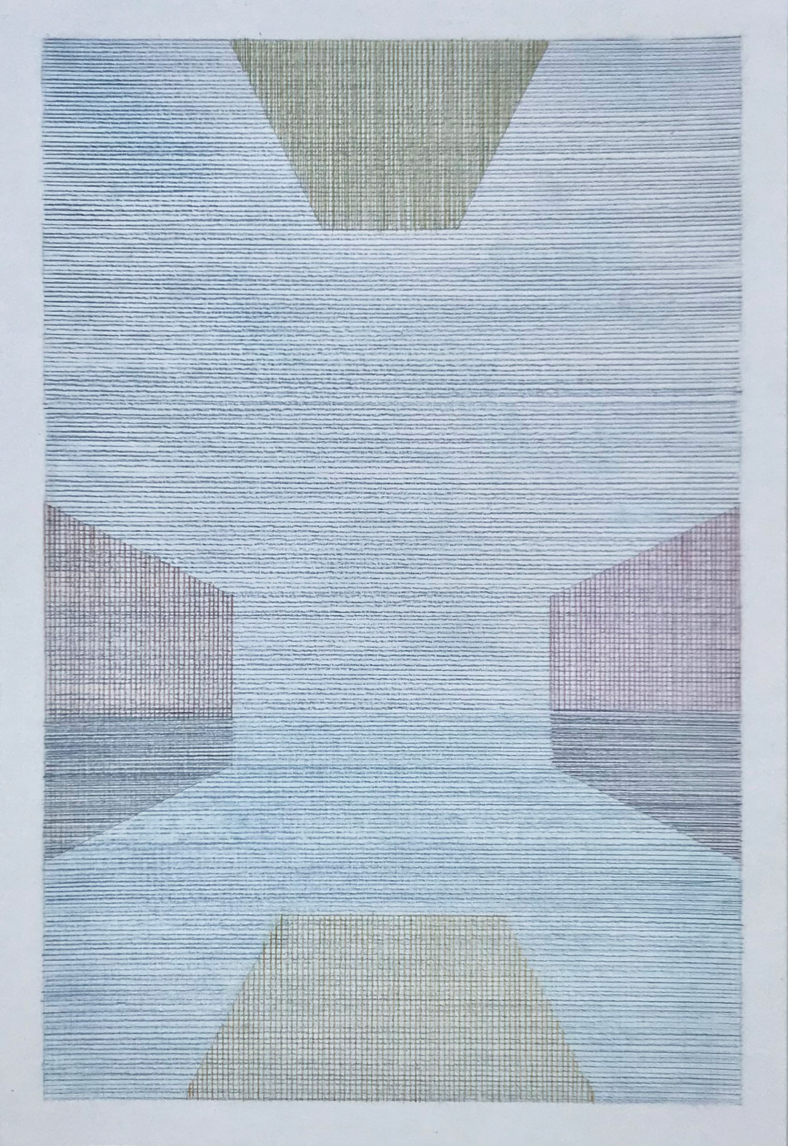Punctuate 3, 2021 - coloured pencil on 315g Heritage paper- 50 x 34 cm