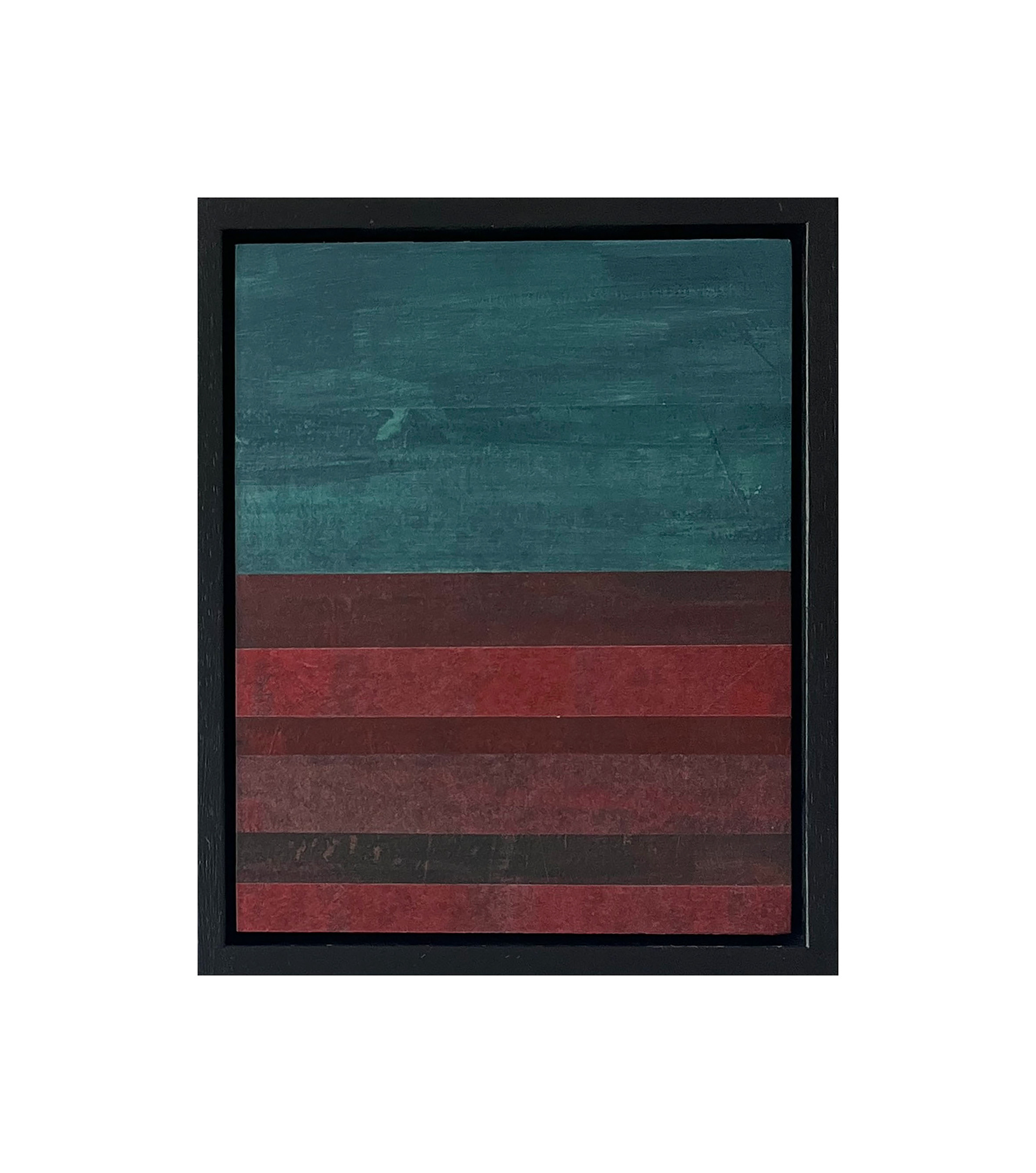 Transition 7, 2024 - ink on glassine on wooden panel - 29 x 24 cm 35 x 30 cm