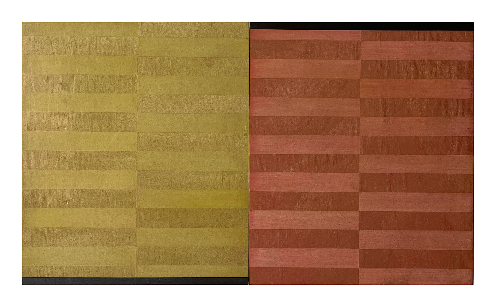 Drift V (diptych), 2025 - acrylic on recycled plywood - 35 x 60 cm - 