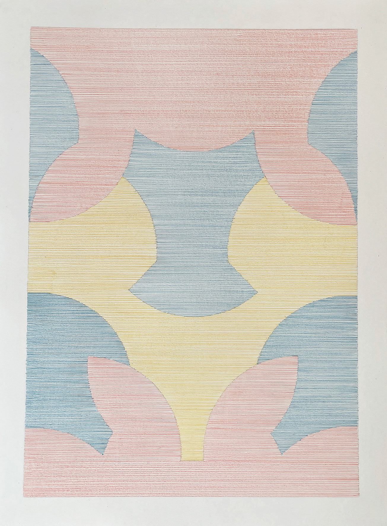 Shape Shifter 2, 2025 - coloured pencil on 315g Heritage paper - 68 x 51 cm