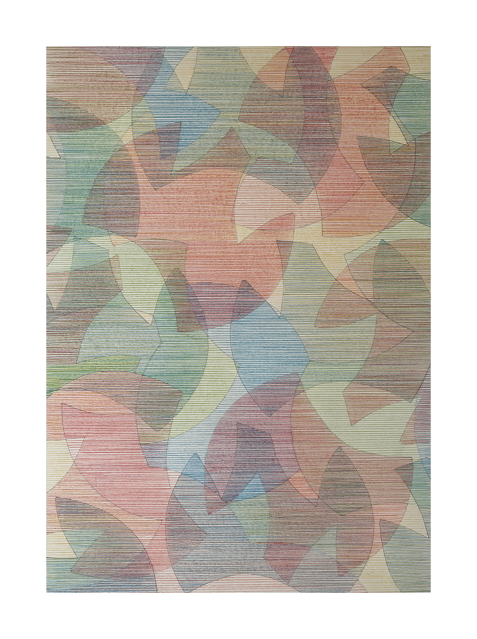 Accumulate 5, 2025 - coloured pencil on 315g Heritage paper - 68 x 51 cm