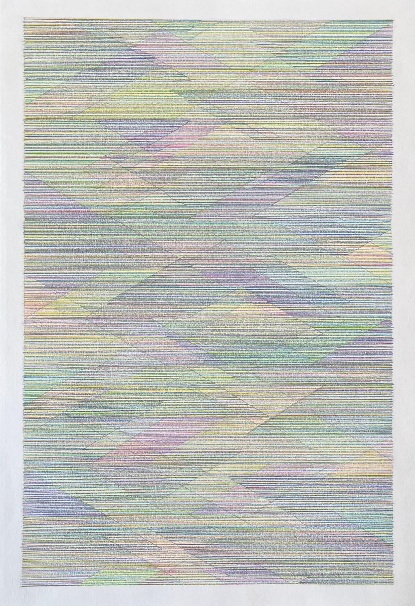 Cool Sky, 2022 - coloured pencil on 315g Heritage paper - 50 x 34 cm