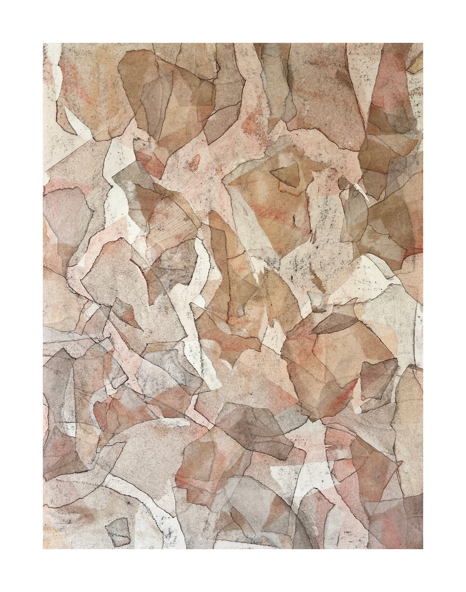 Worn Down - graphite & soft pastel on Japanese paper on Heritage paper - 68 x 51 cm