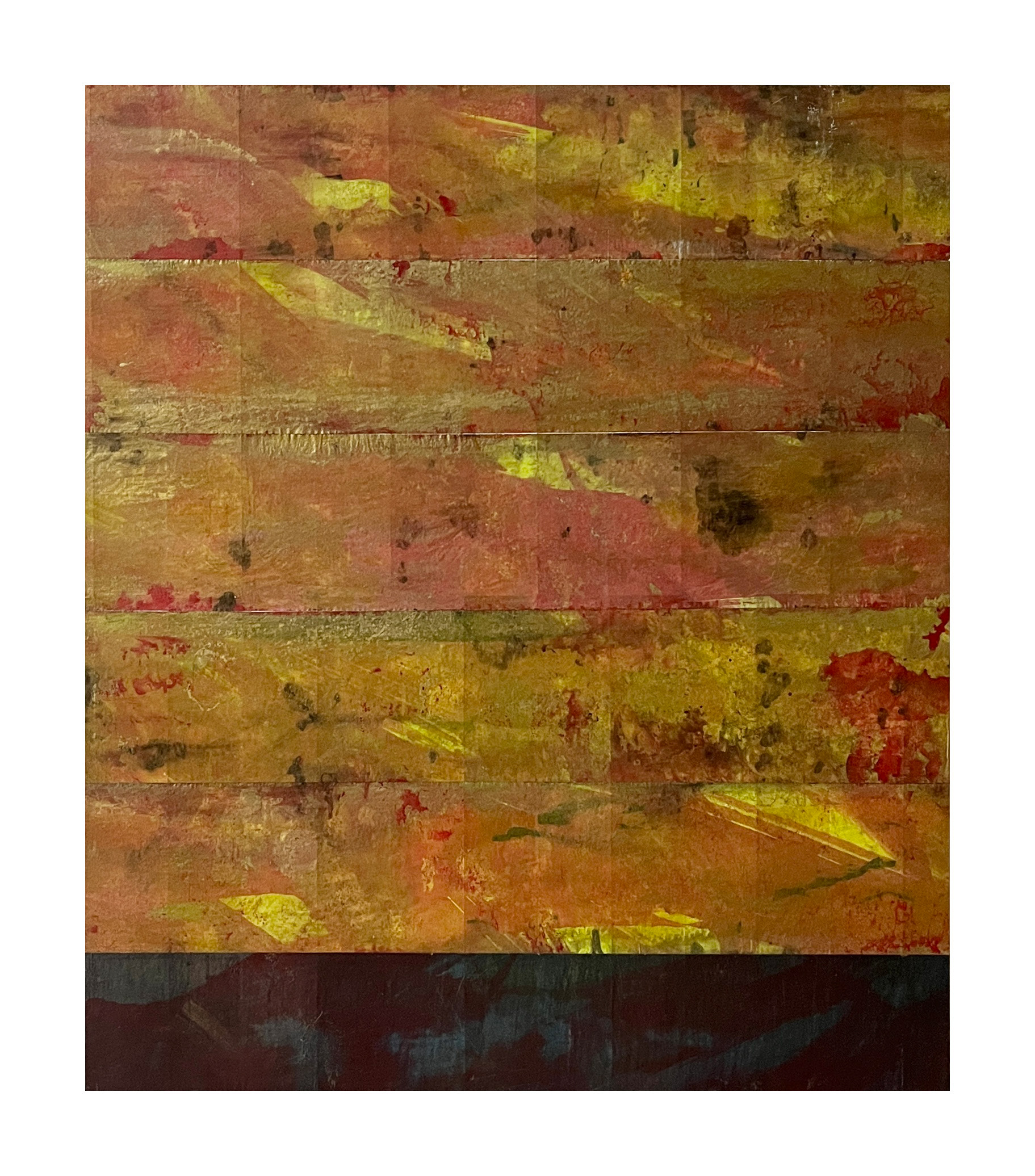 A Different Guise, 2026, ink on glassine on reclaimed plywood - 35 x 30 cm