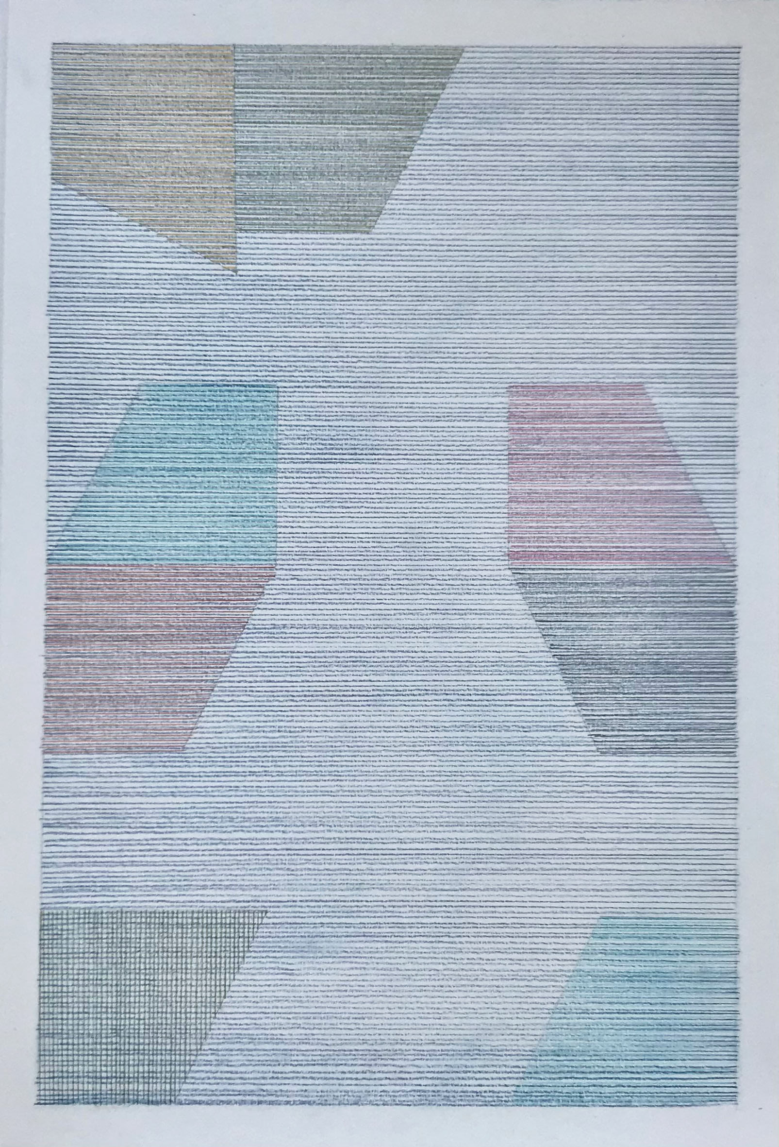 Punctuate 8, 2021 - coloured pencil on 315g Heritage paper - 50 x 34 cm