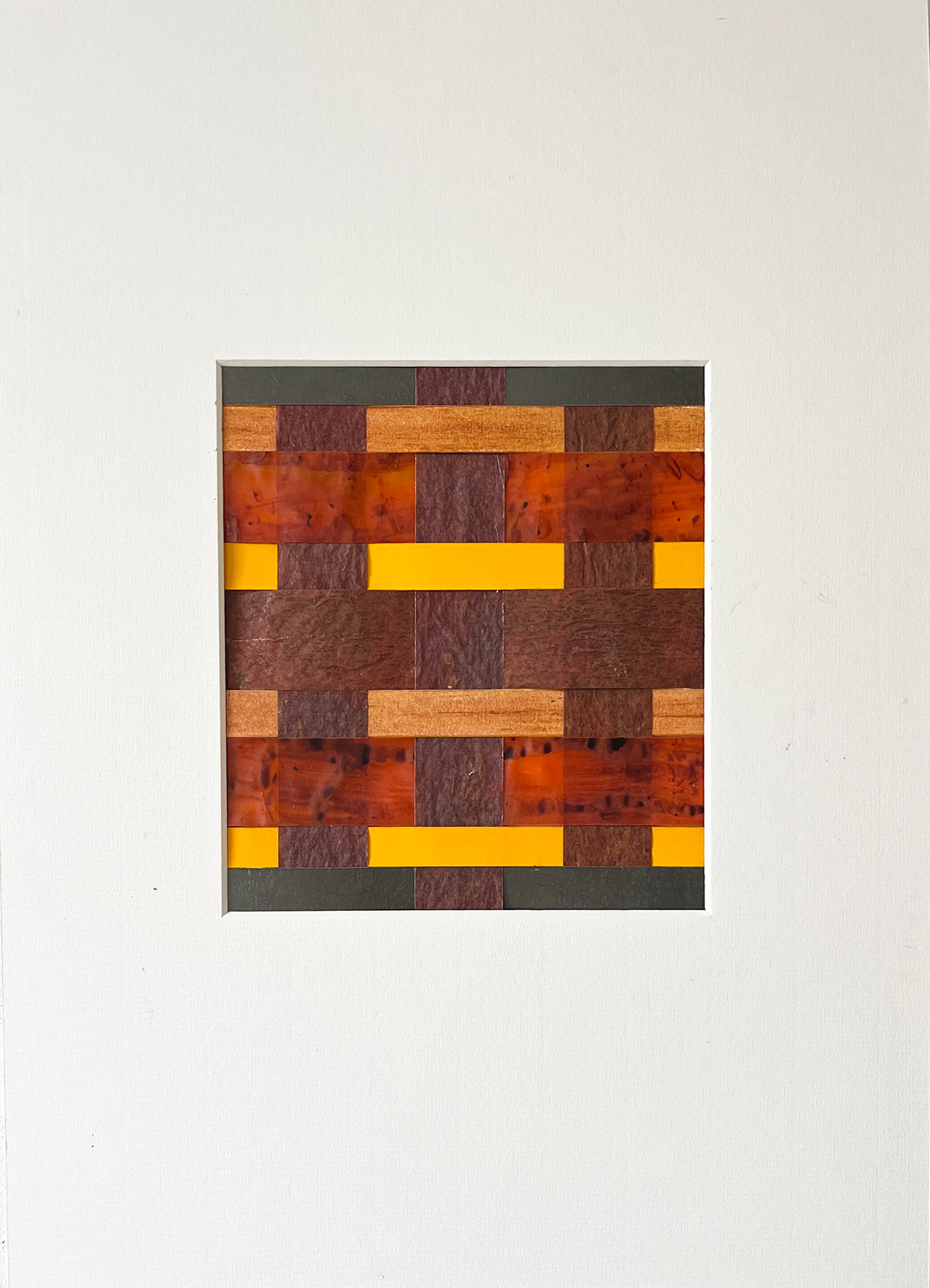 Woven Drawing 4, 2025 - ink on tracing paper, graphite, oil pastel & acrylic on Heritage paper  - 40 x 30 cm