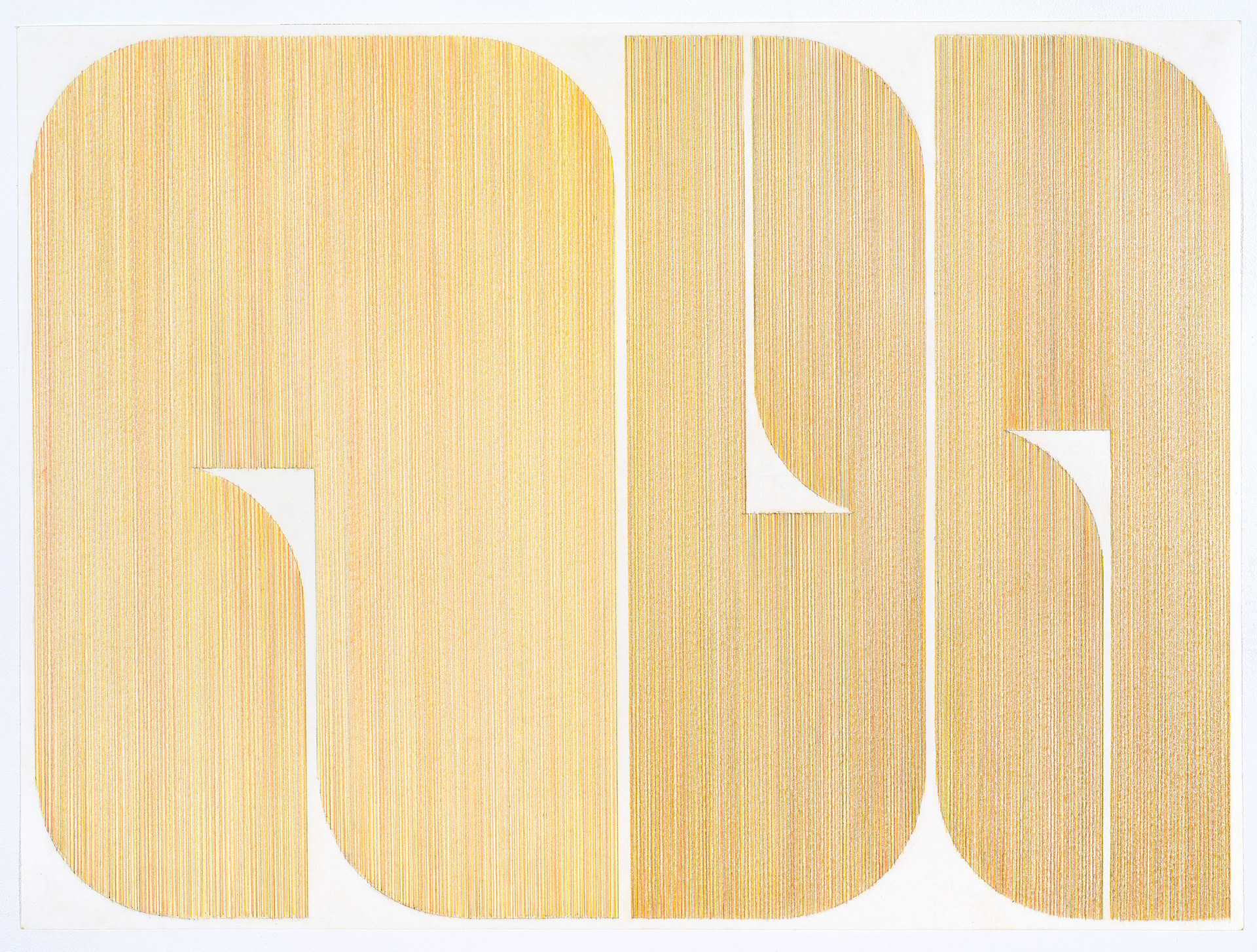 Contrapuntal 13, 2024 - coloured pencil on 315g Heritage paper - 51 x 68.5 cm