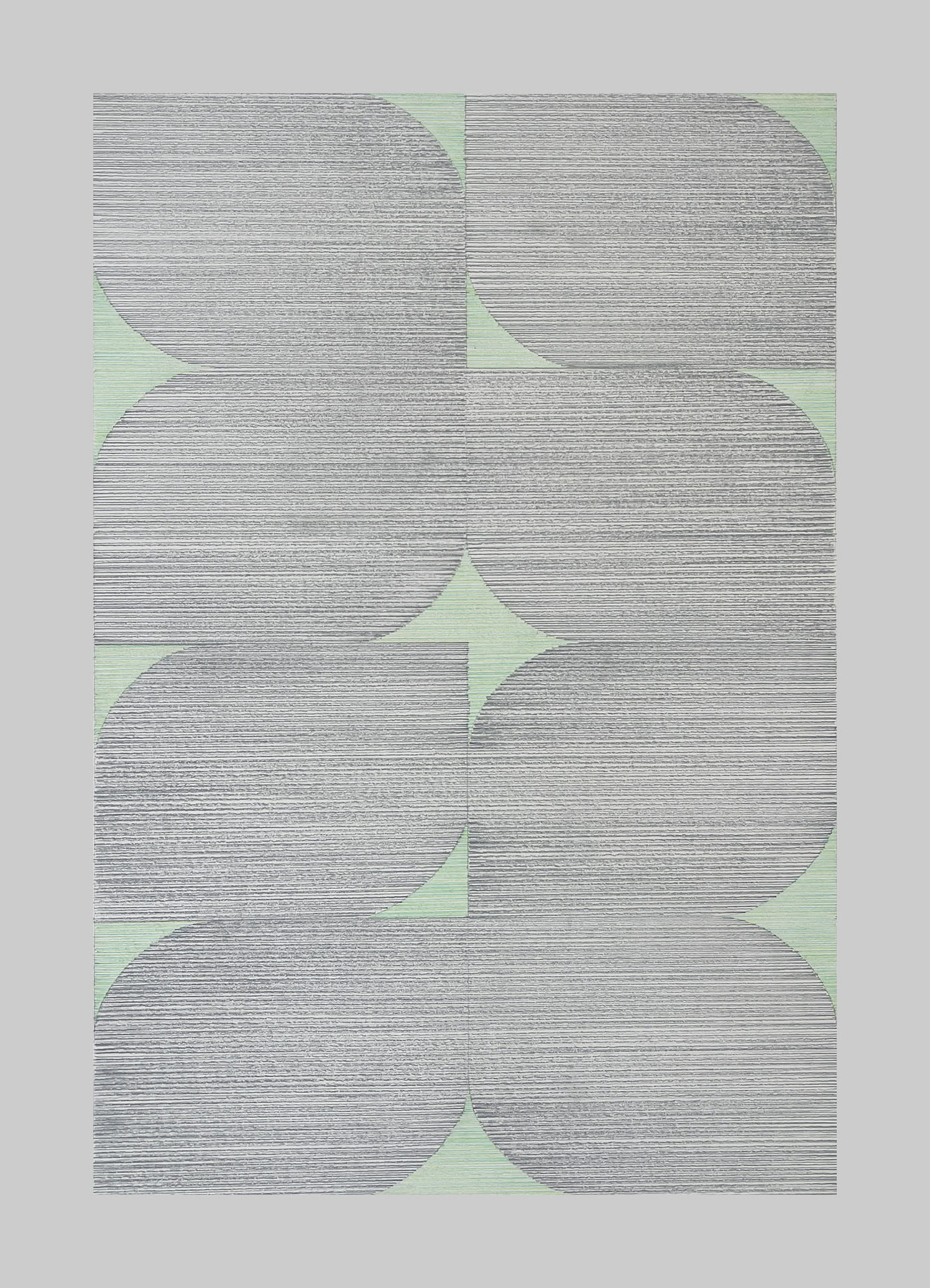 Oscillate 1, 2024 - coloured pencil on 315g Heritage paper - 68.5 x 50 cm