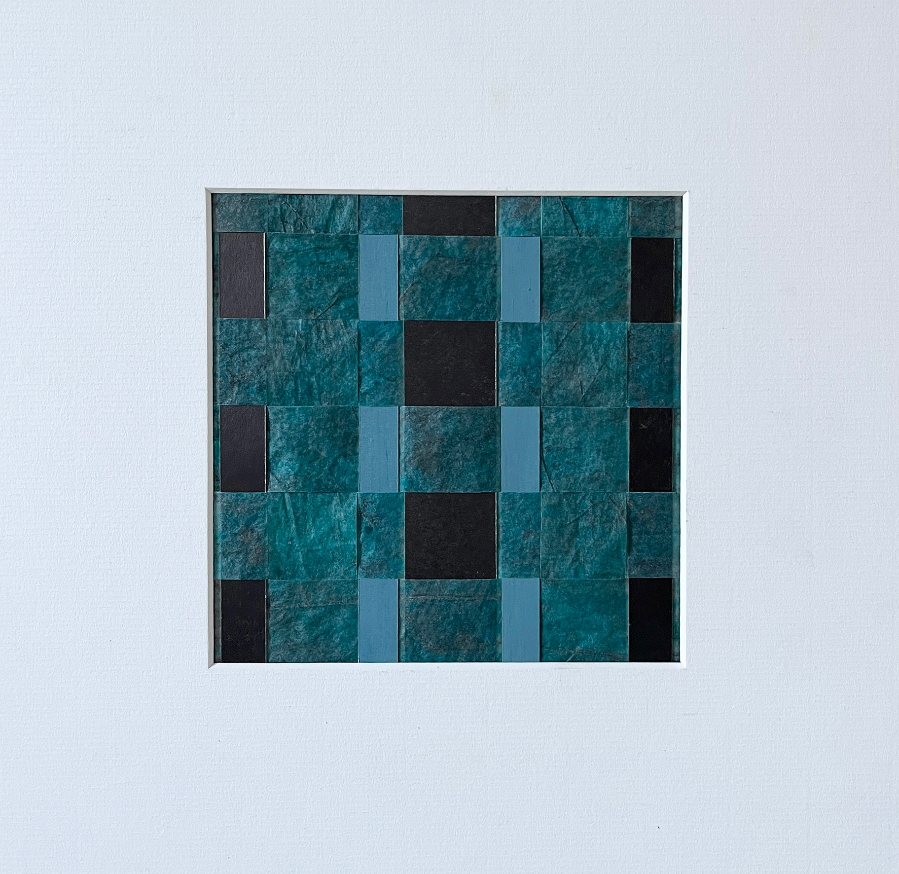 Woven Drawing 22, 2025 - ink on glassine paper & graphite & pastel on Heritage paper - 30 x 30 cm
