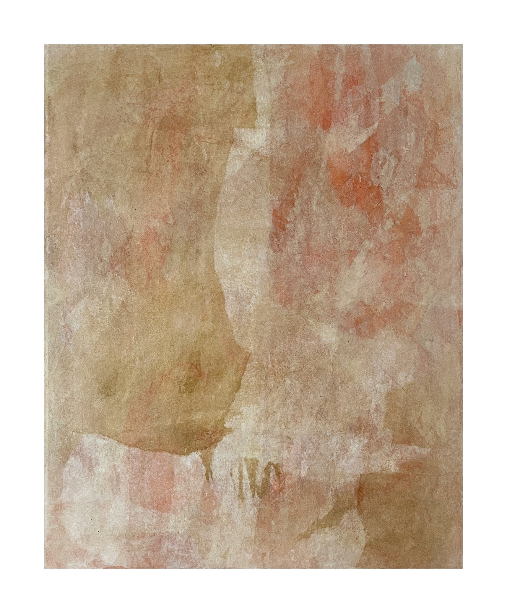 Hollowed Out - soft pastel on Kozo paper on panel - 53 x 43 cm (framed)