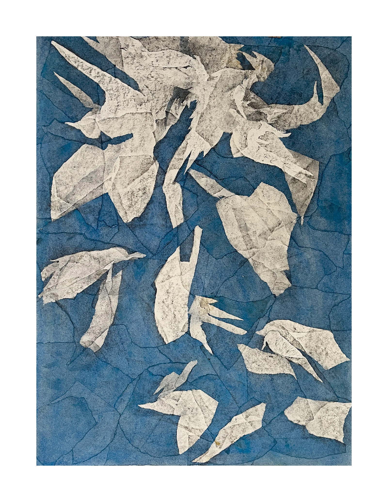Scatter, 2026 - graphite & soft pastel on rice paper on Heritage paper - 68 x 51 cm