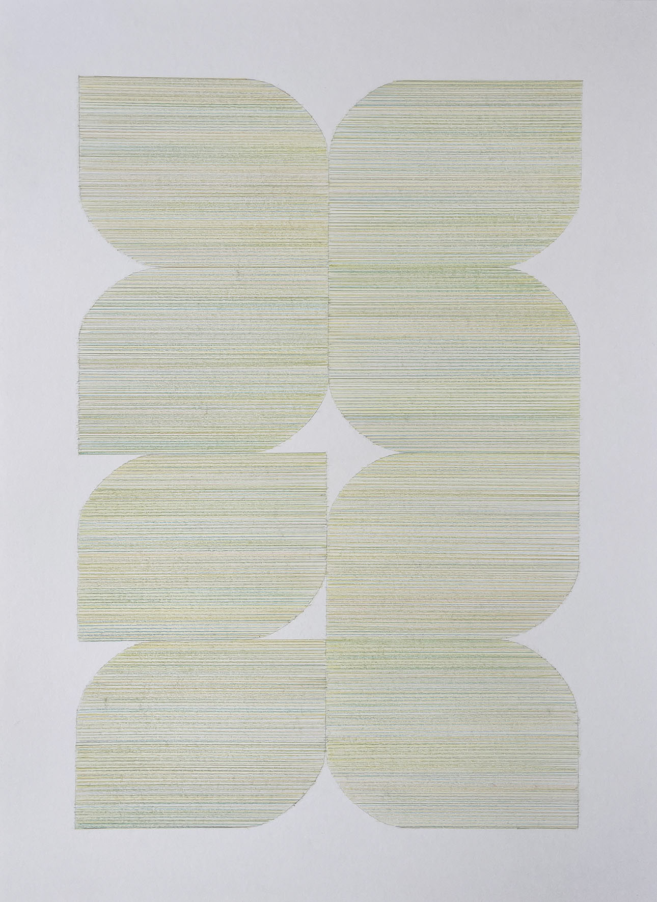 Oscillate 14, 2024 - coloured pencil on 315g Heritage paper - 68.5 x 50 cm