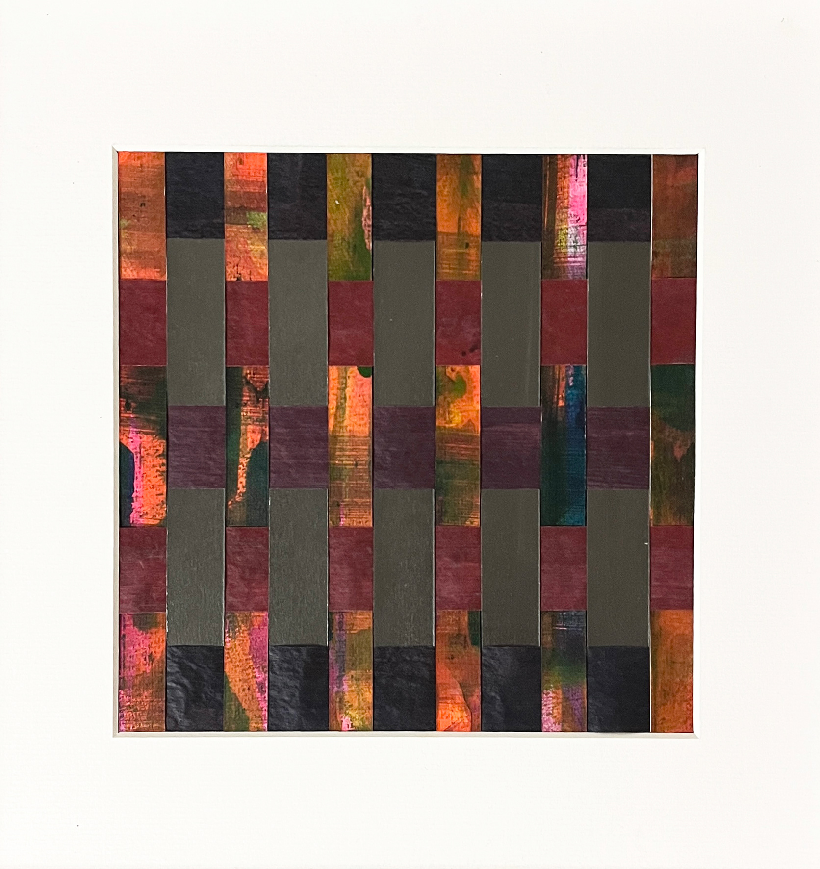 Woven Drawing 15 - ink on glassine & Heritage paper & graphite on Heritage paper - 30 x 30 cm