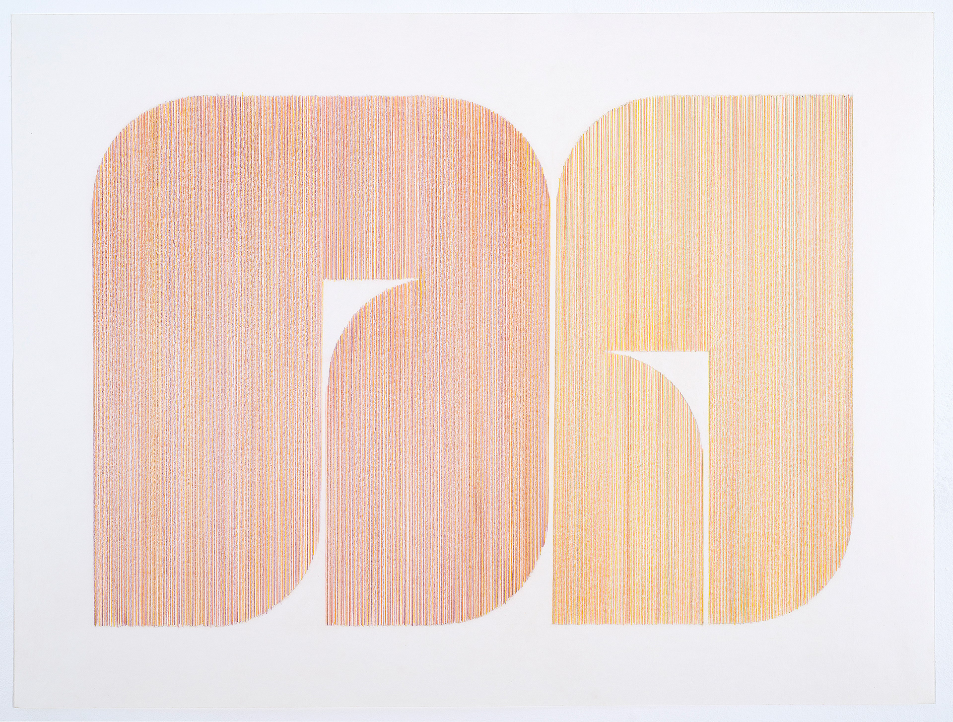 Contrapuntal 1, 2024 - coloured pencil on 315g Heritage paper - 51.5 x 68.5 cm