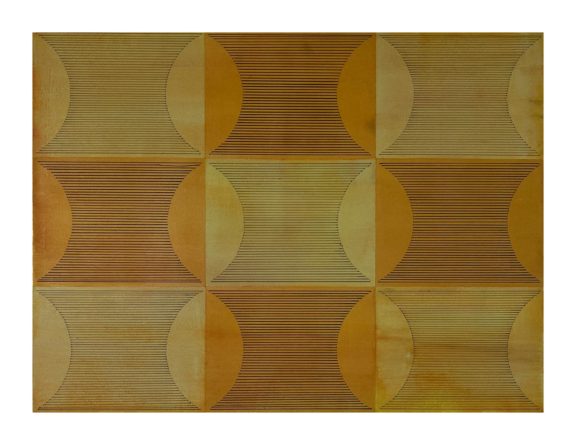 Interlude 5 (earth), 2025 - acrylic on wooden panel - 45.5 x 61 cm
