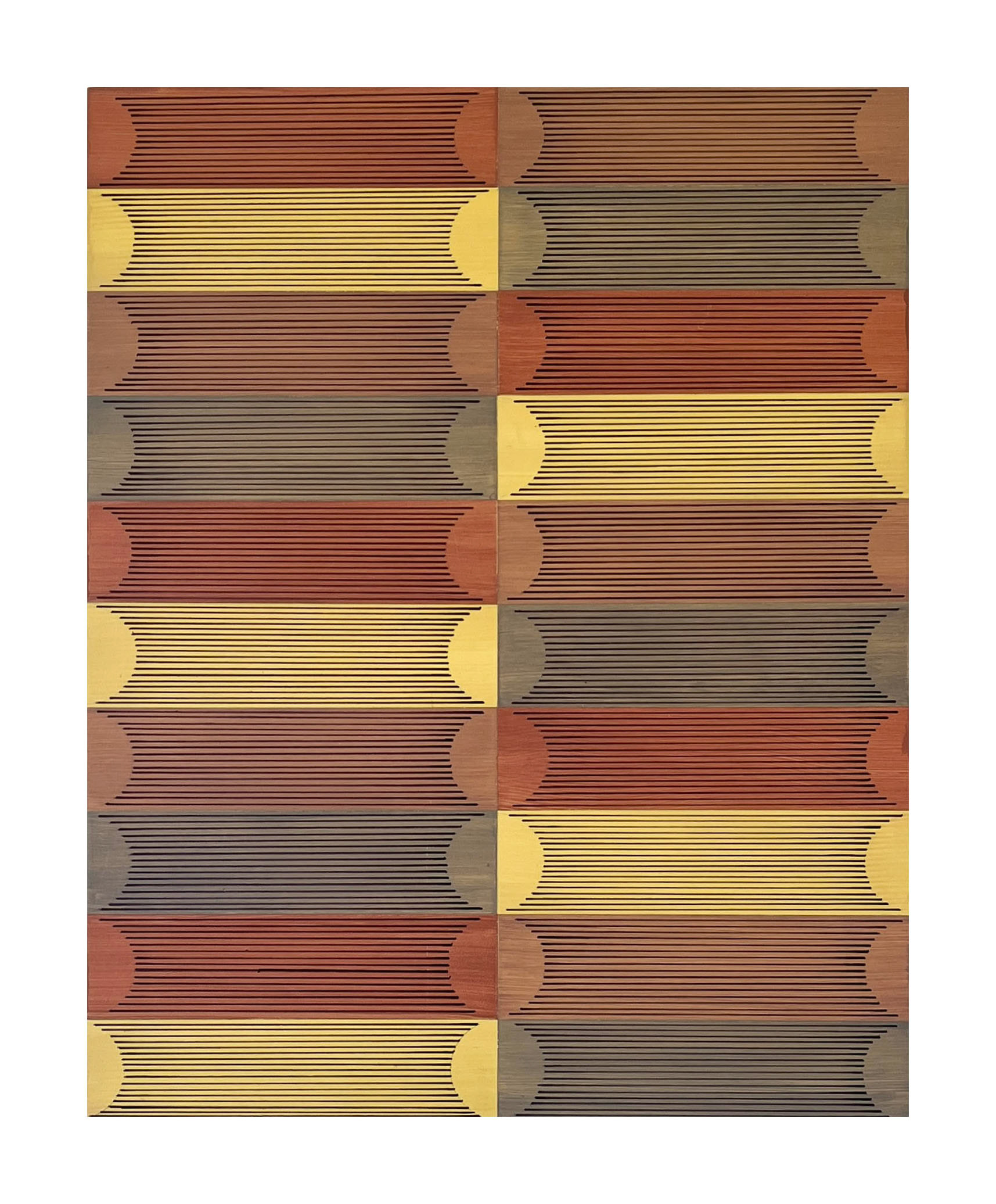 Interlude 9 (into the woods), 2025 - acrylic on wooden panel - 50.5 x 40.5 cm