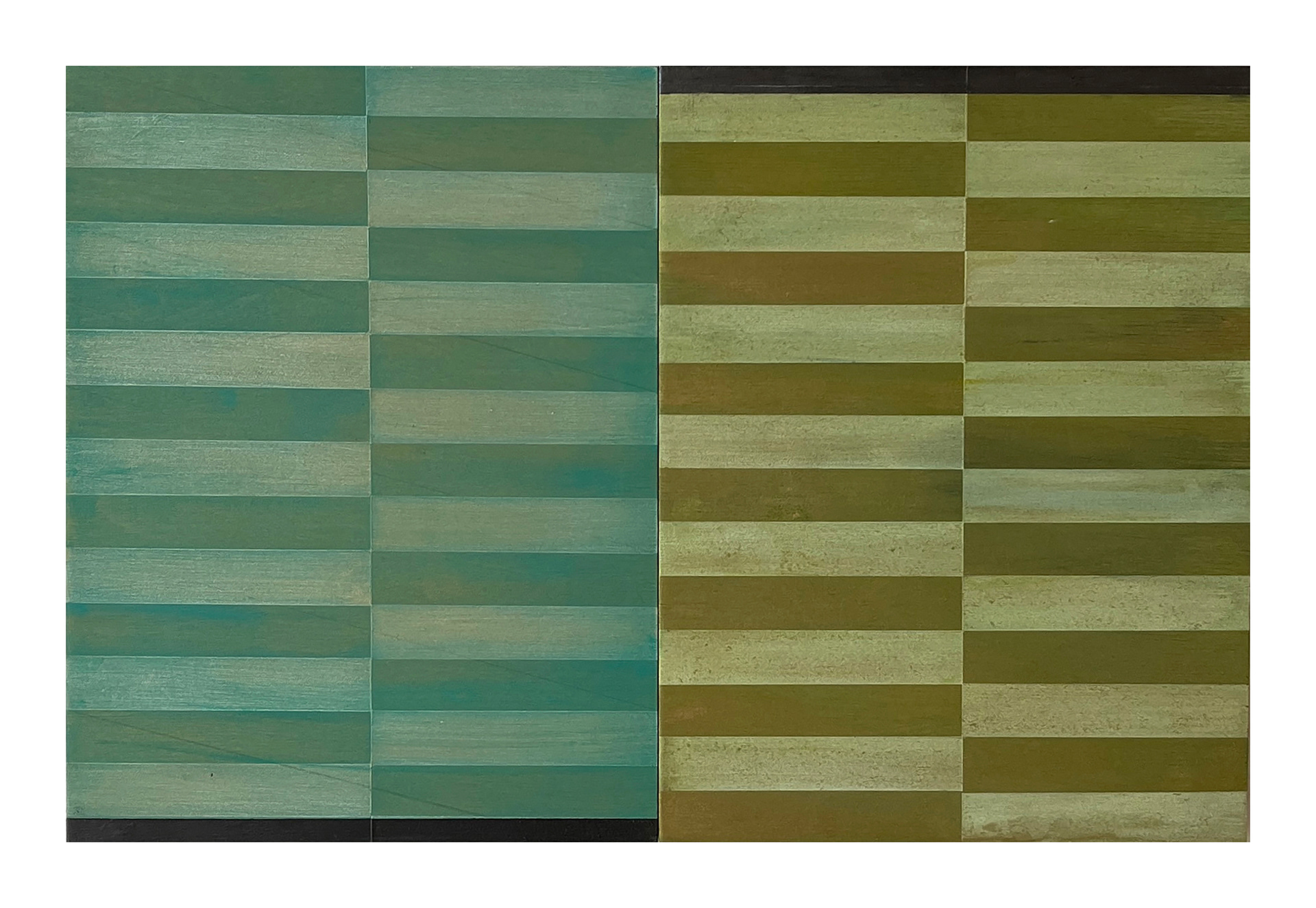 Drift II (diptych), 2025 - acrylic on recycled plywood - 29 x 45 cm 