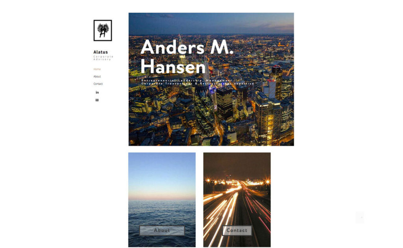 Anders M. Hansen's personal website. Three urban images.