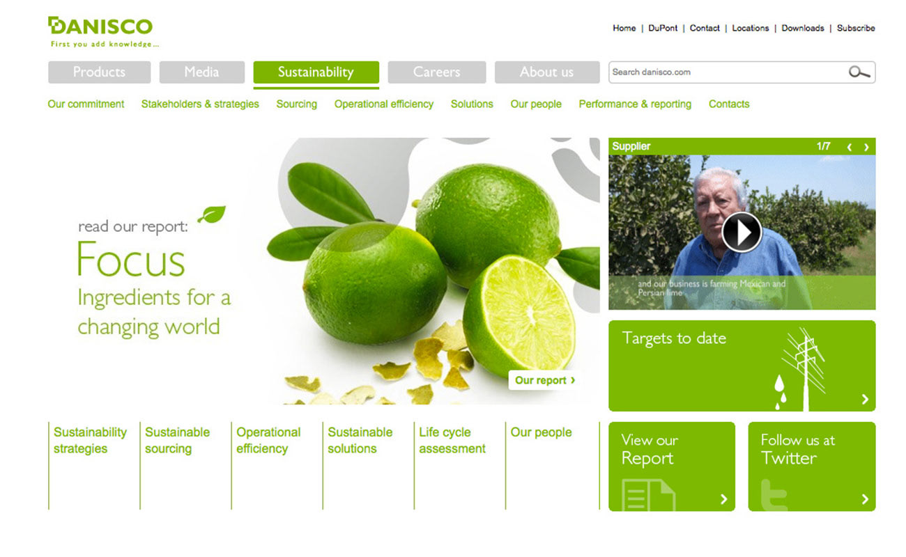 Web and film development for Danisco