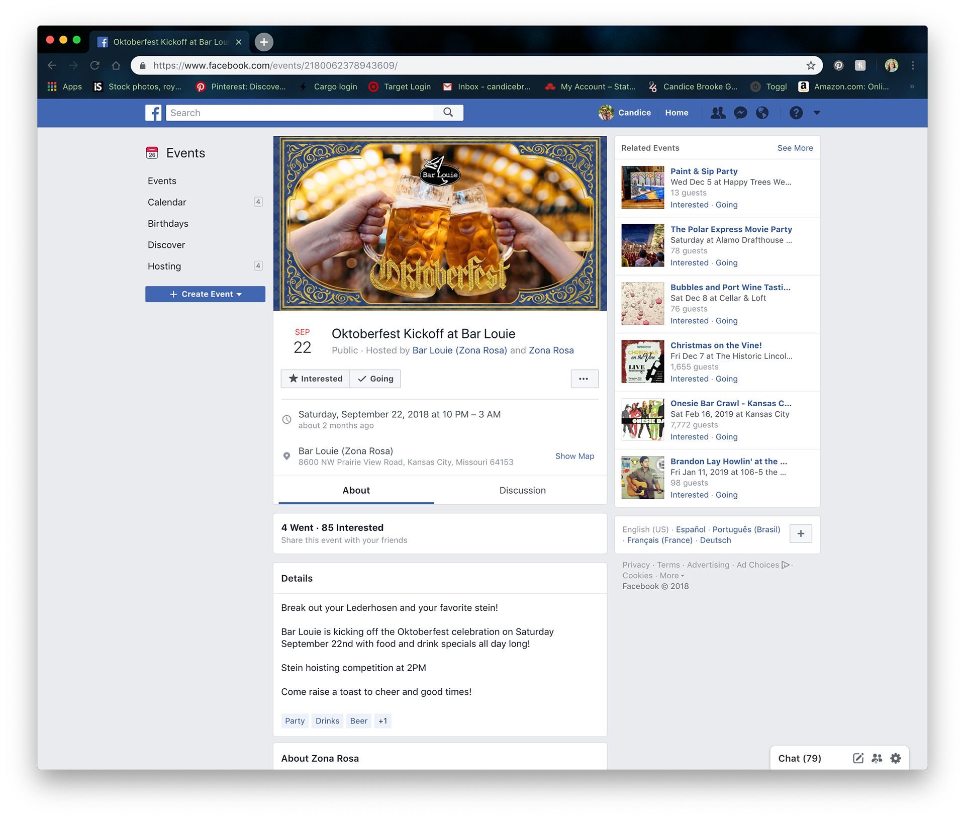 Facebook Event Page