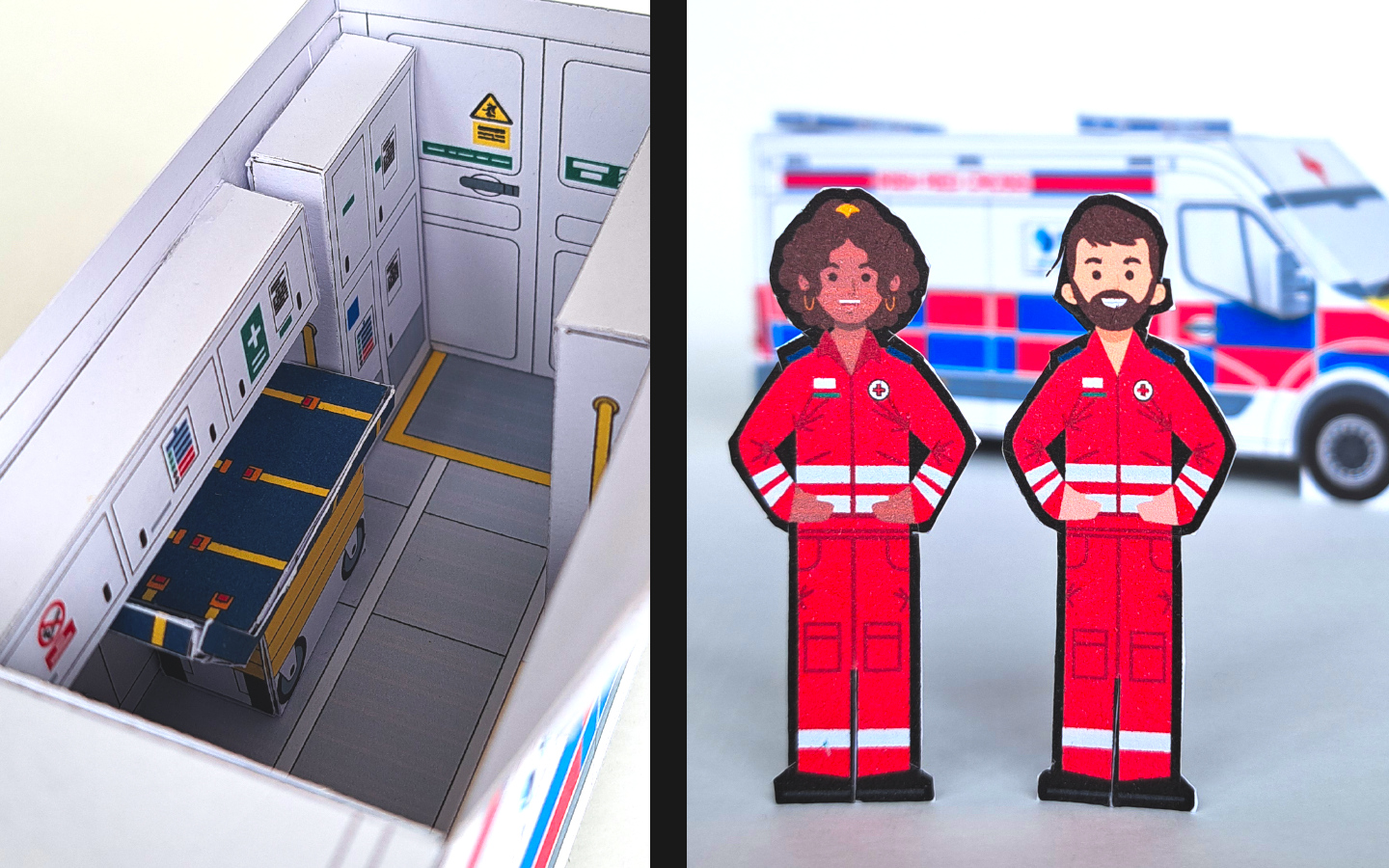 HSE Mercedes Sprinter Papercraft Model Crew Interior