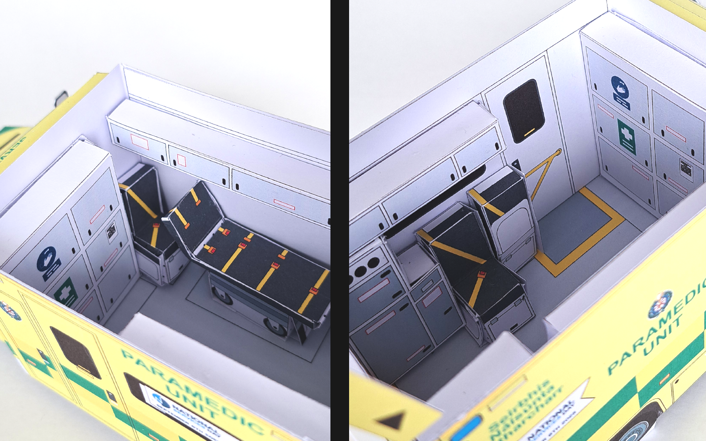 HSE Mercedes Sprinter Papercraft Model Interior Feature