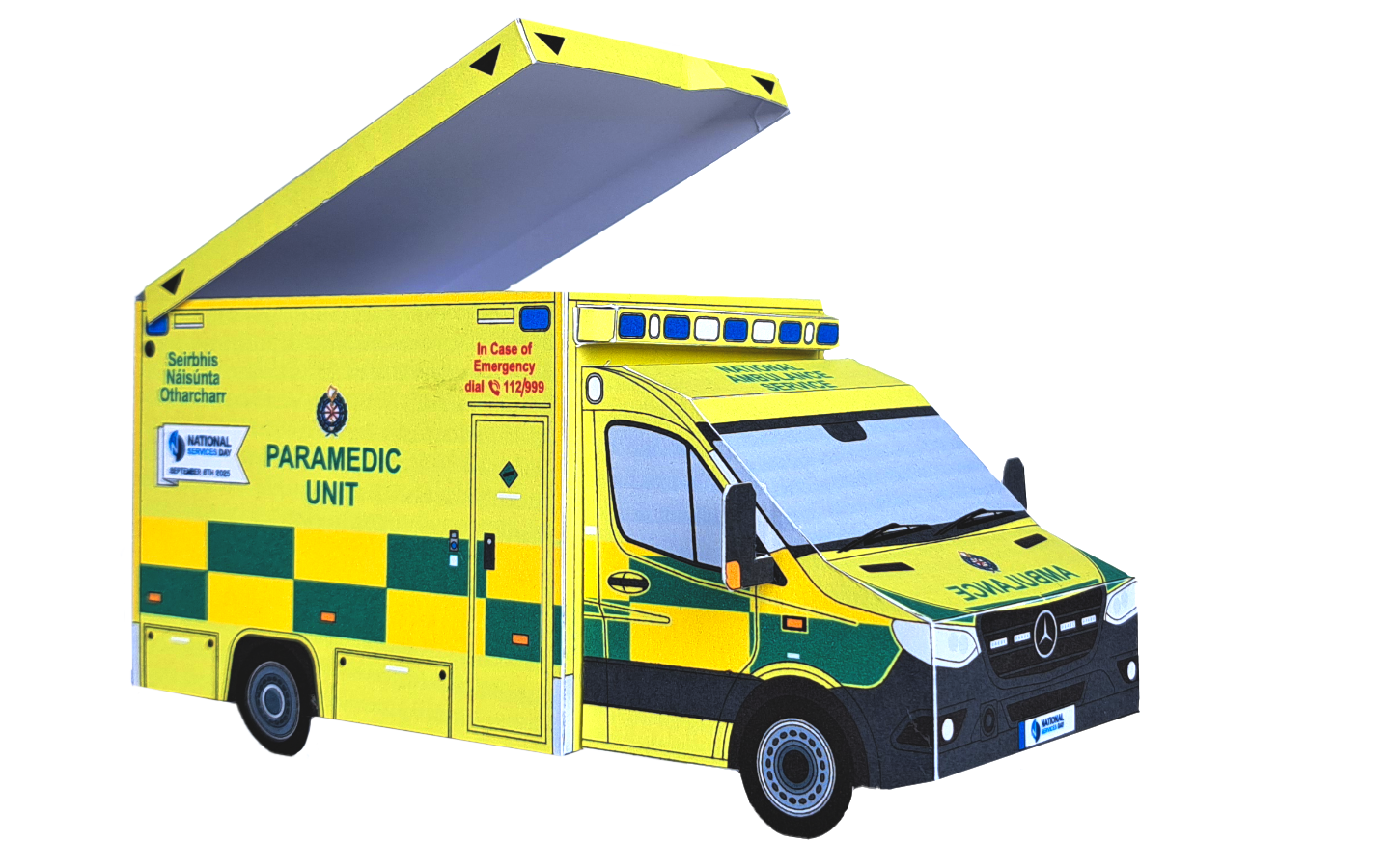 HSE Mercedes Sprinter Papercraft Model Open Feature