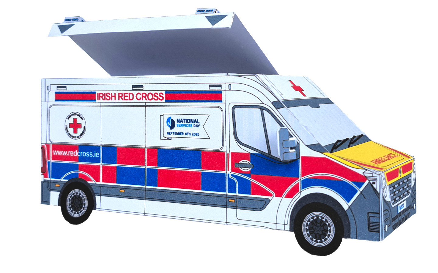 HSE Mercedes Sprinter Papercraft Model Open Feature