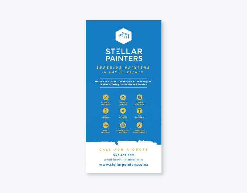 Stellar Painters DL Rack Card Design