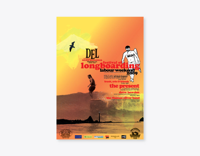 DEL Festival of Longboarding Poster Design