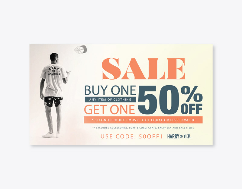 Harry and Her Online Sale Promotion