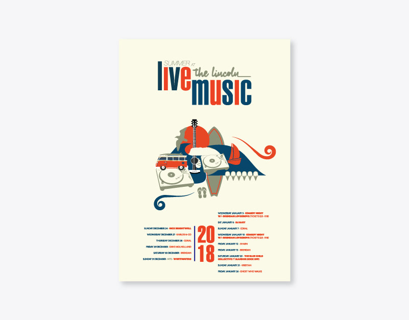 The Lincoln Summer Music Poster Design