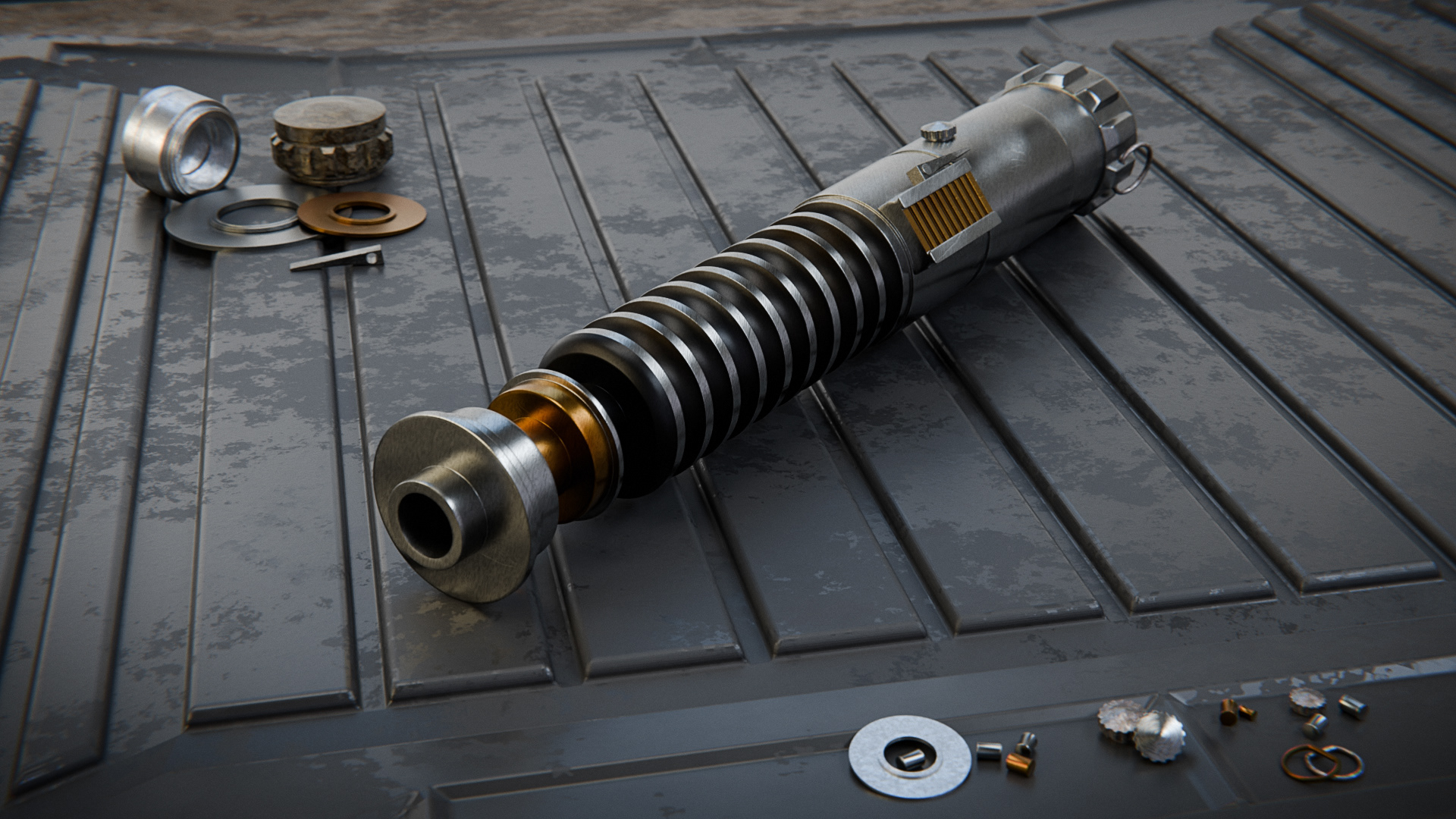 Lightsaber - Blender - Hard Surface & material practice