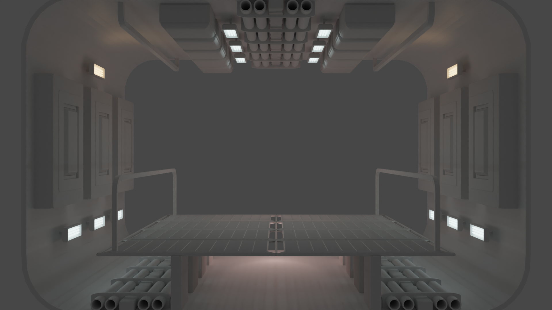 Modular Sci-fi Hallway, a Blender recreation of a project from my university Maya work