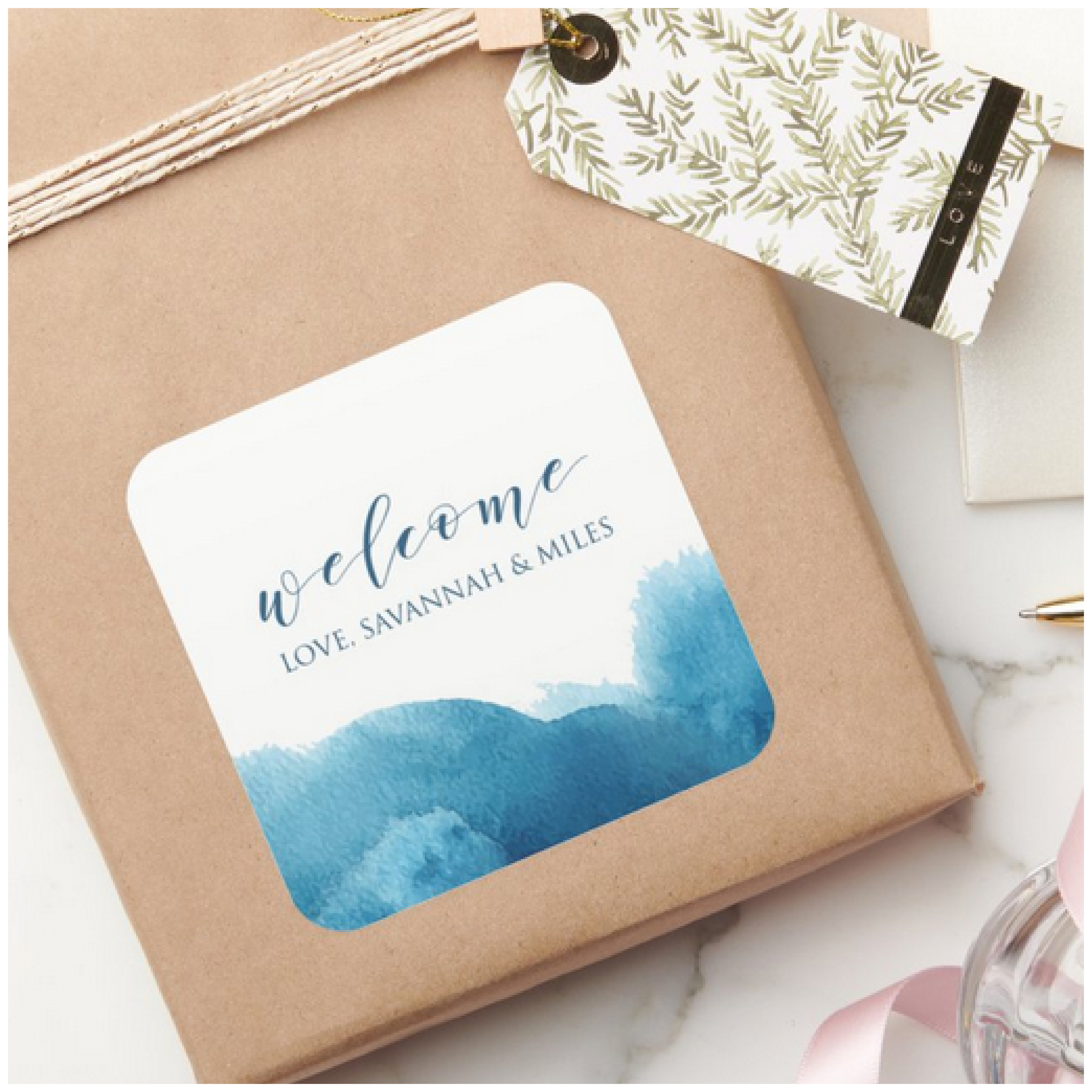 Watercolor Blue Wave Collection